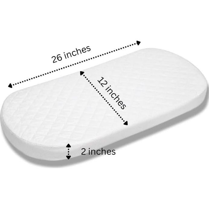 Colchón Ovalado para Cuna de Bebé First Essentials 30x66 cm