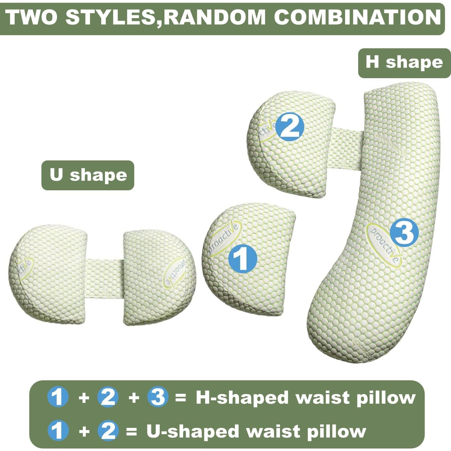 Cojín de Embarazo Anfrandce Grande Forma de L Verde