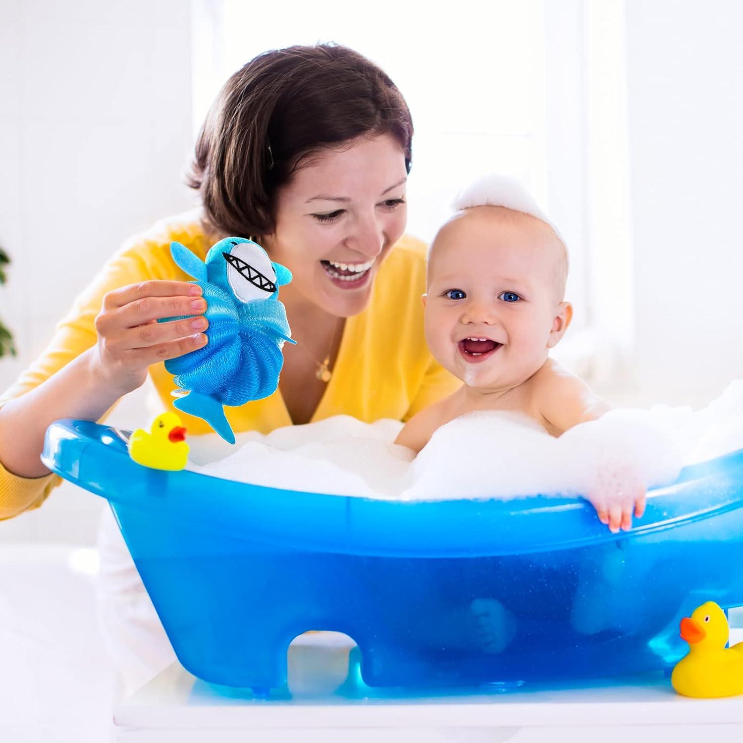 Esponjas de Baño para Niños Nuenen 2 Pcs Animales Exfoliantes