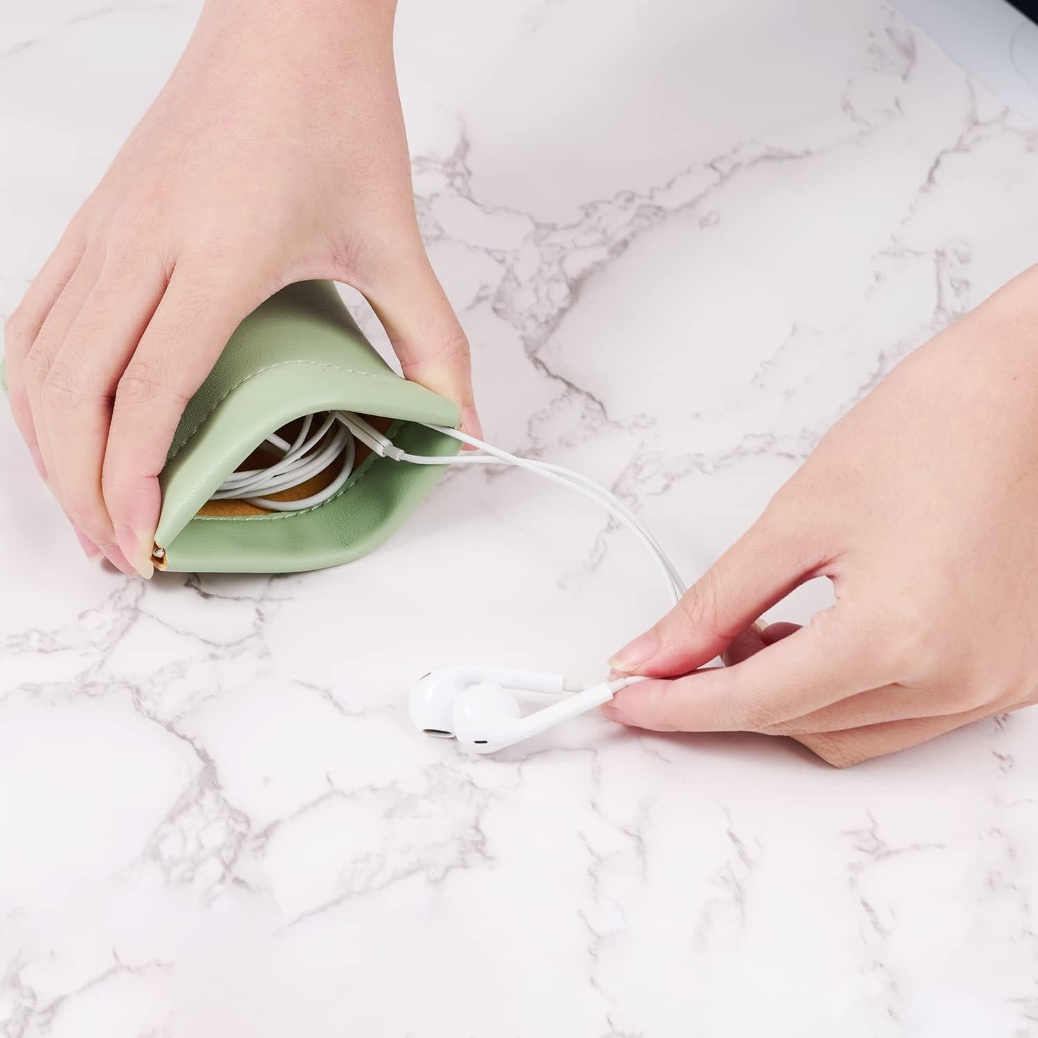 Pouch de Joyería Woodten 2 Pack Cuero Sintético Blanco