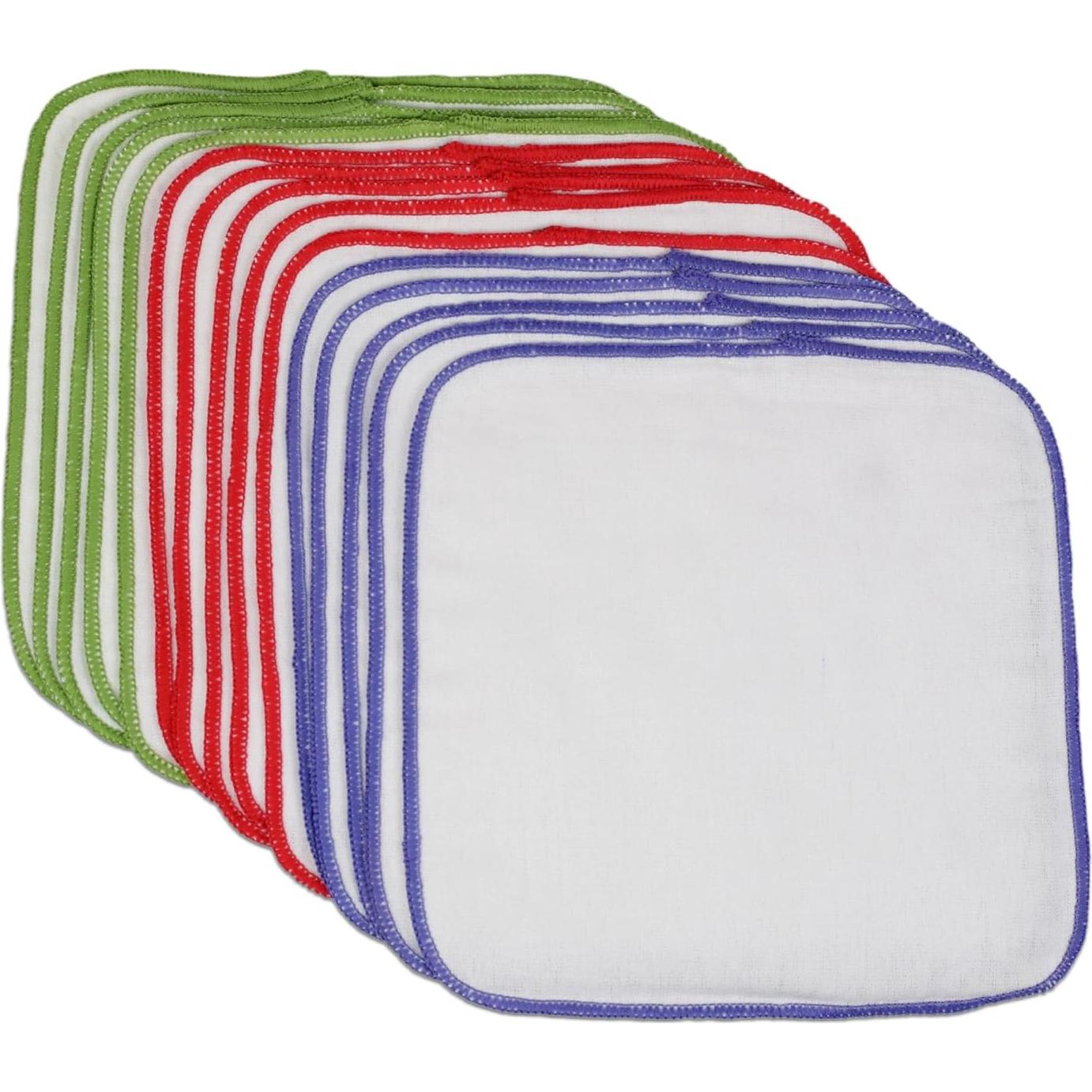 Toallitas de Tela OsoCozy 100% Algodón Reutilizables 15 Pzas