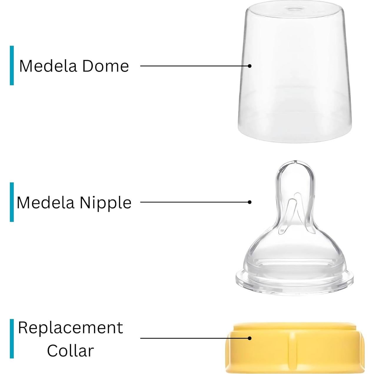 Anillos de Collar de Reemplazo Medela 5oz y 8oz - 2 Piezas BPA Free