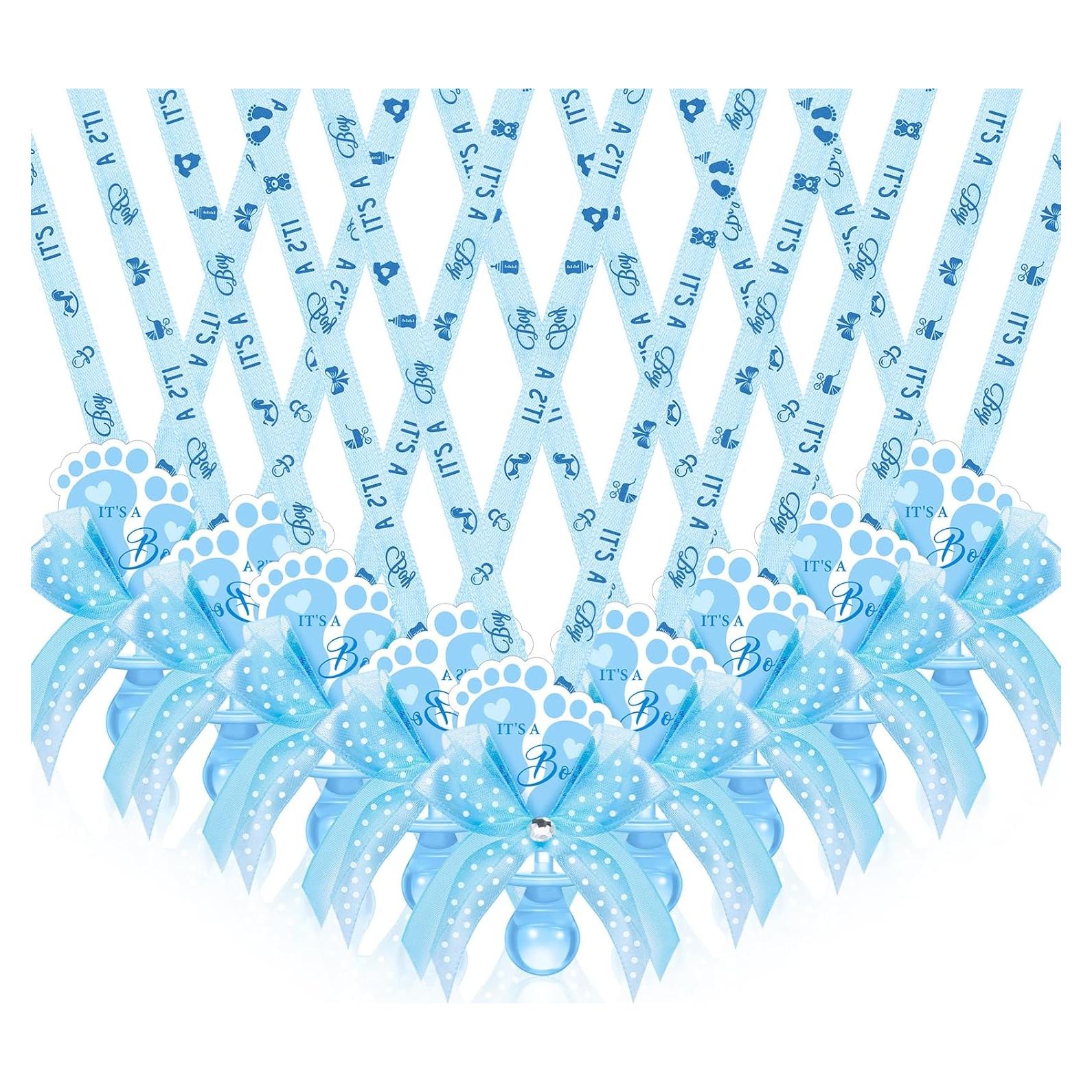 Collares de Chupete XunYee 48 Pcs Baby Shower Azul