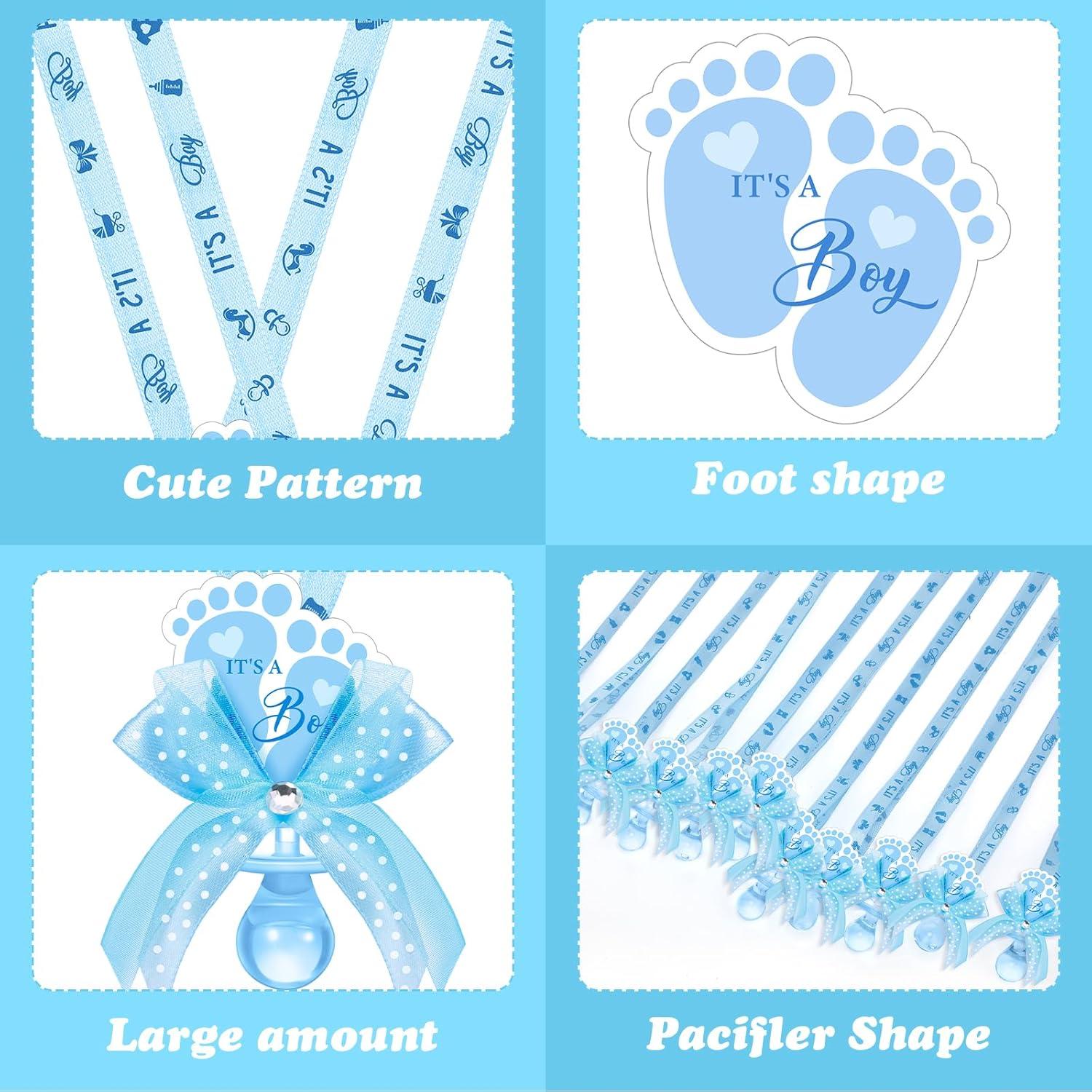 Collares de Chupete XunYee 48 Pcs Baby Shower Azul