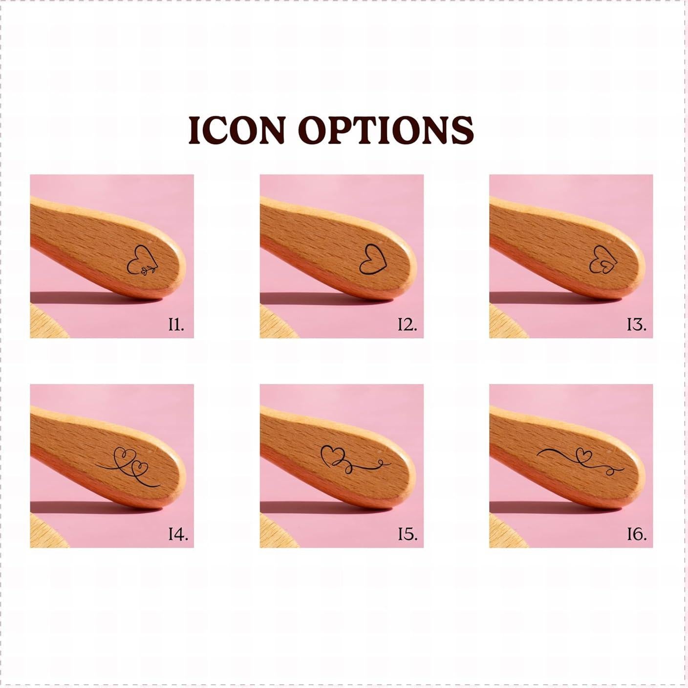 Juego de Cepillo y Peine de Madera Personalizado Kaira