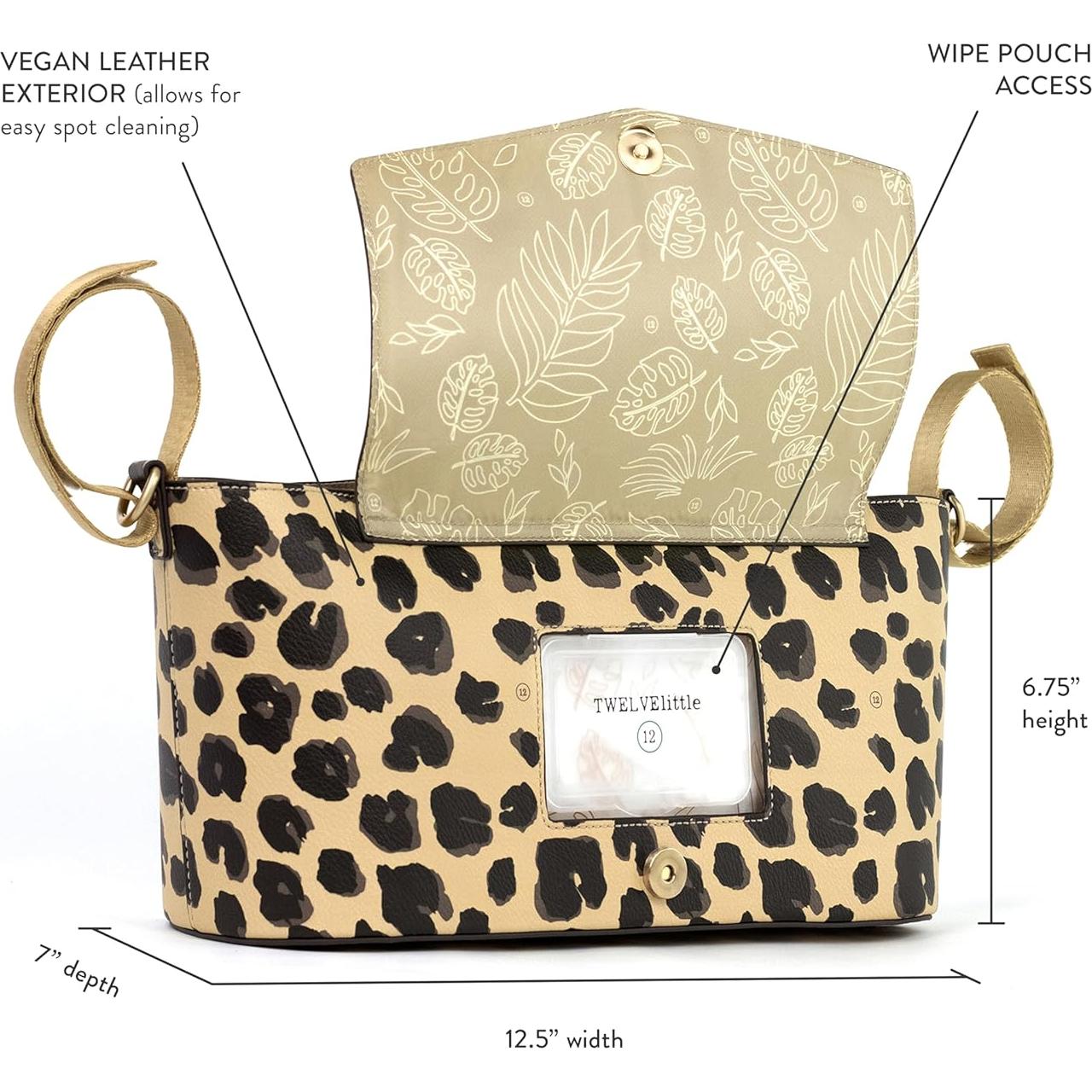 Caddy de Carro TWELVElittle Peek A Boo en Cuero Vegano Leopardo