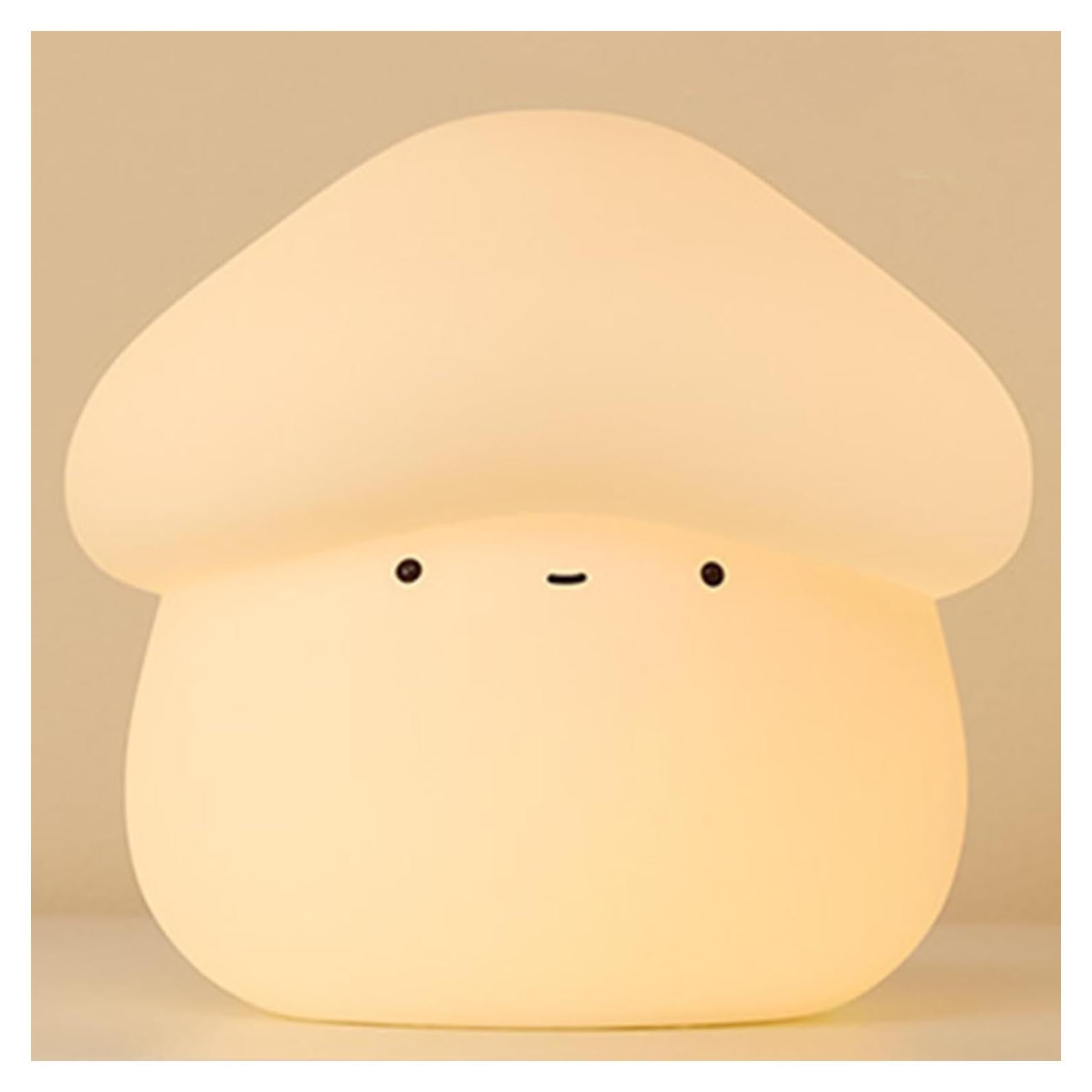 Luz Nocturna de Hongo AVEKI Blanca Recargable Táctil 2 Niveles