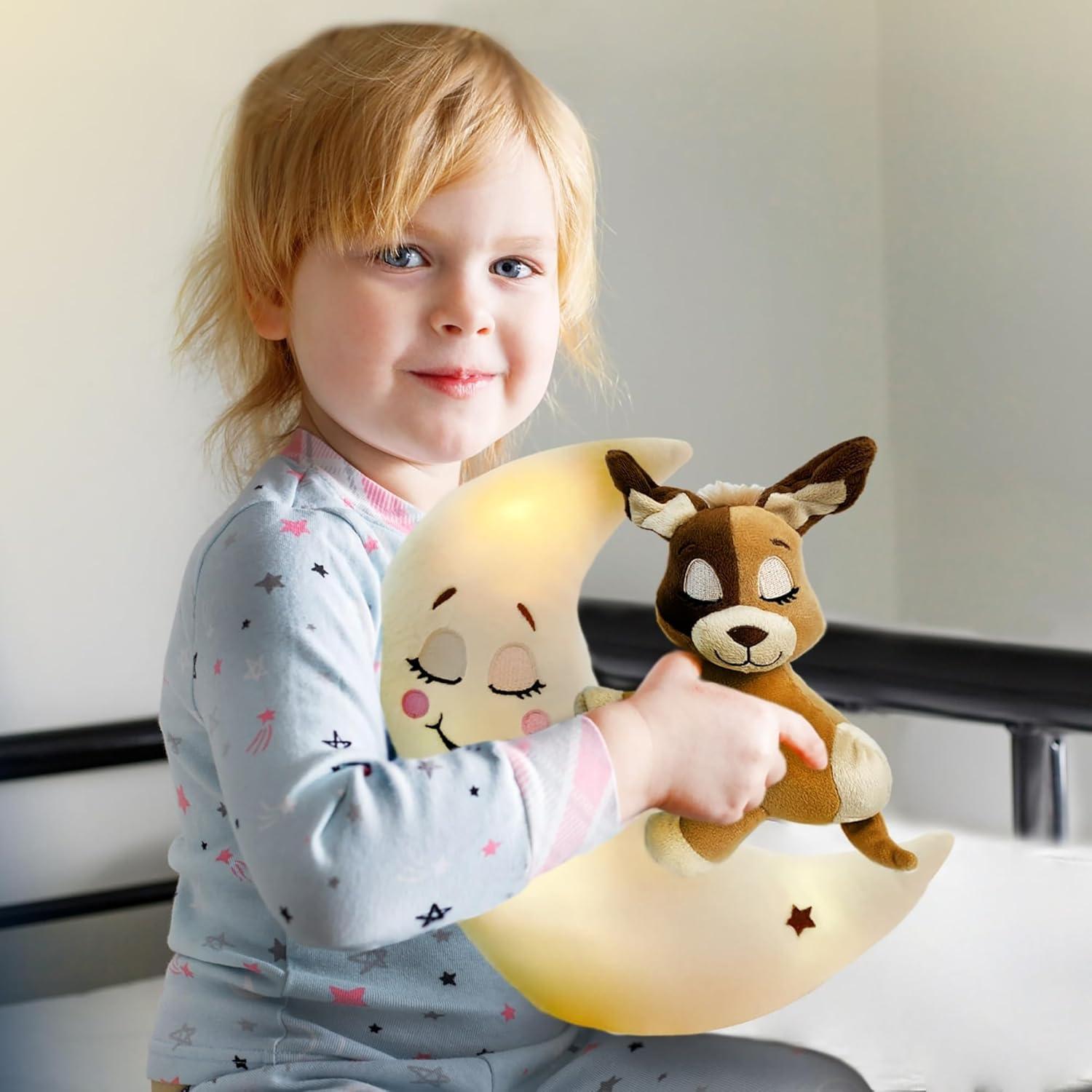 Happy Nappers Lullabrites Perro Marrón y Beige - Luz y Sonidos