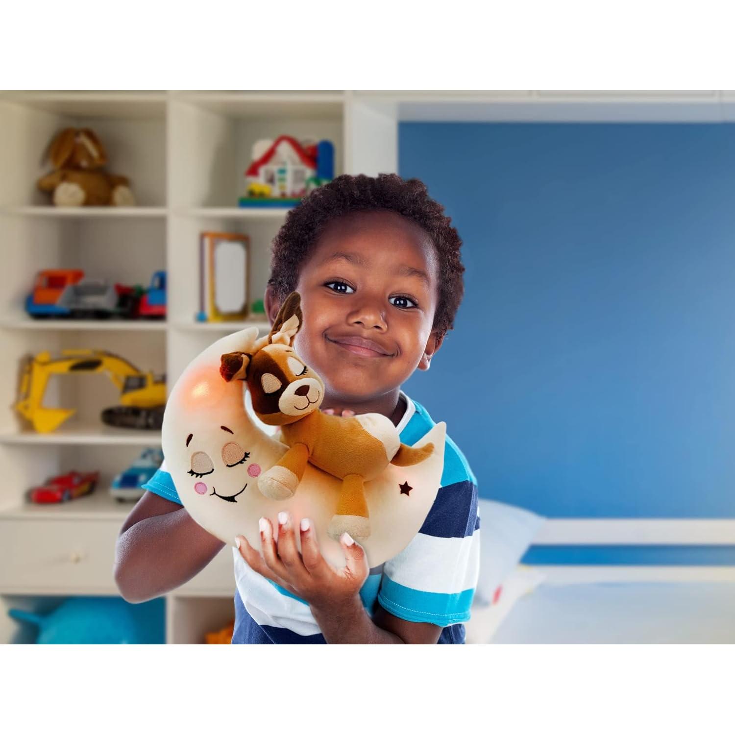 Happy Nappers Lullabrites Perro Marrón y Beige - Luz y Sonidos