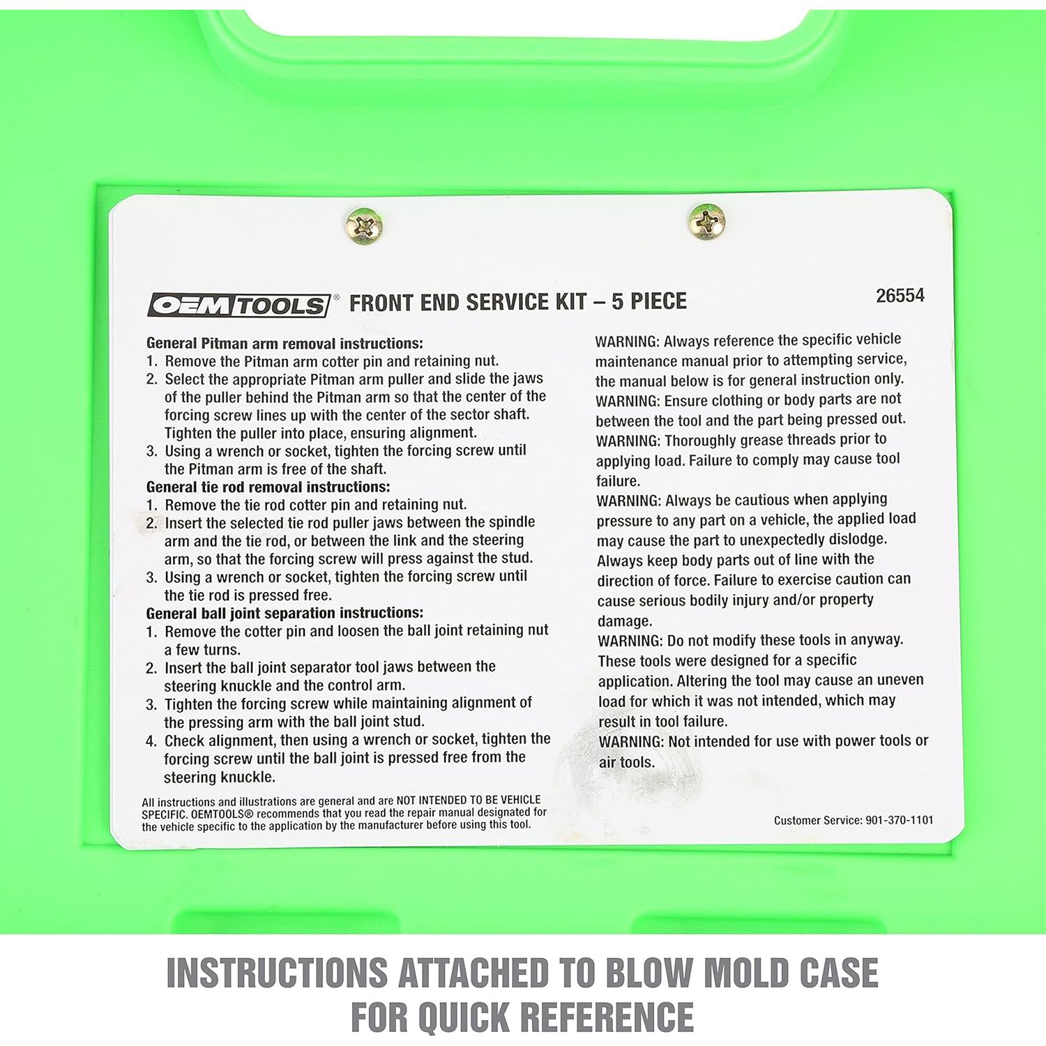 Kit de Servicio de Suspensión Delantera OEMTOOLS 26554 5 Piezas