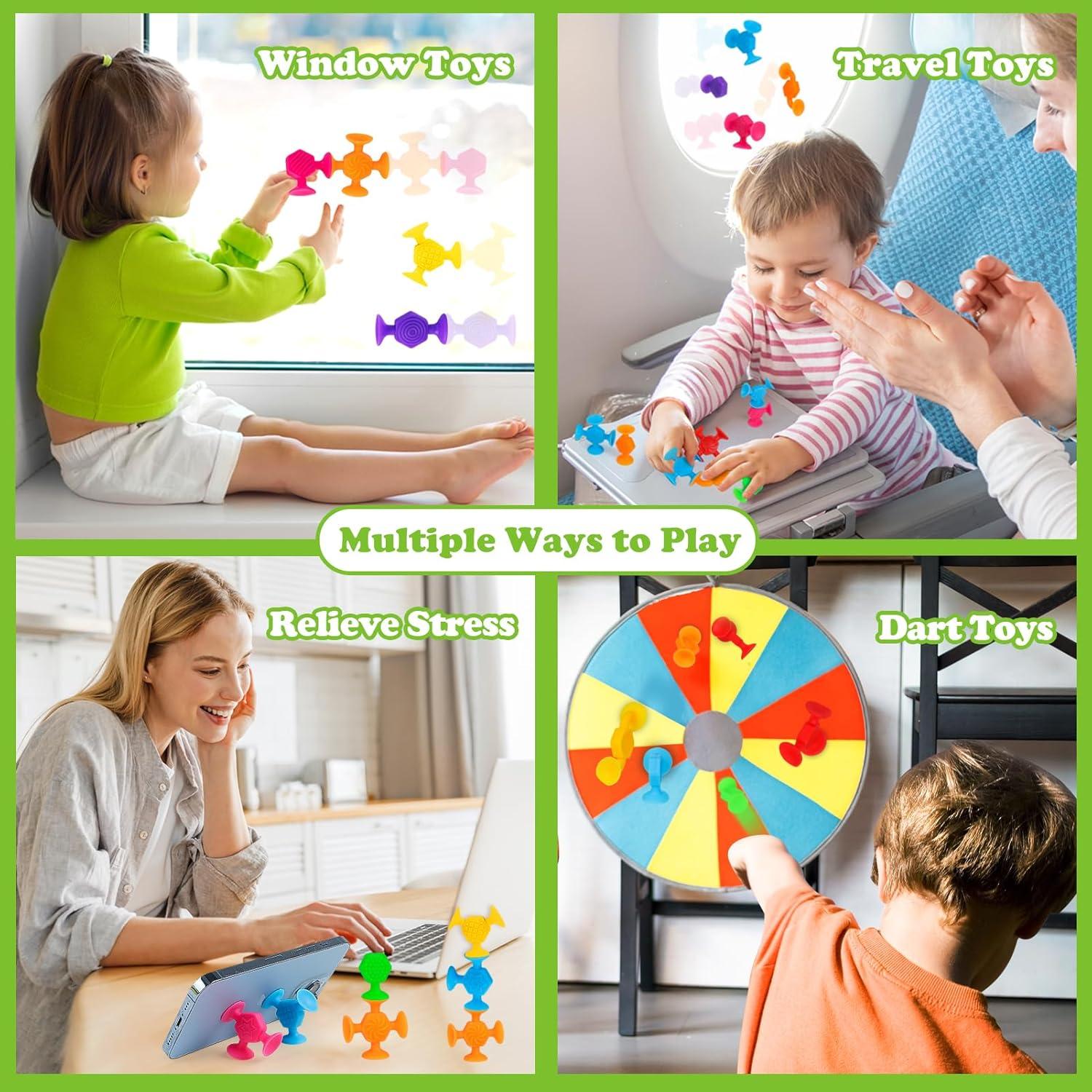 40 Juguetes de Succión Texturizados ZMZS para Niños 3+ Años