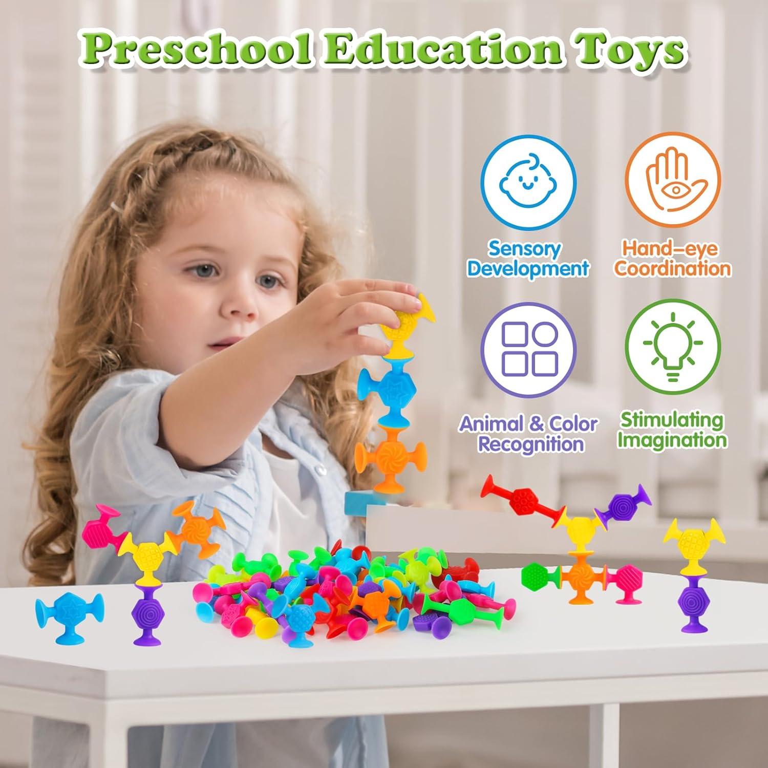 40 Juguetes de Succión Texturizados ZMZS para Niños 3+ Años