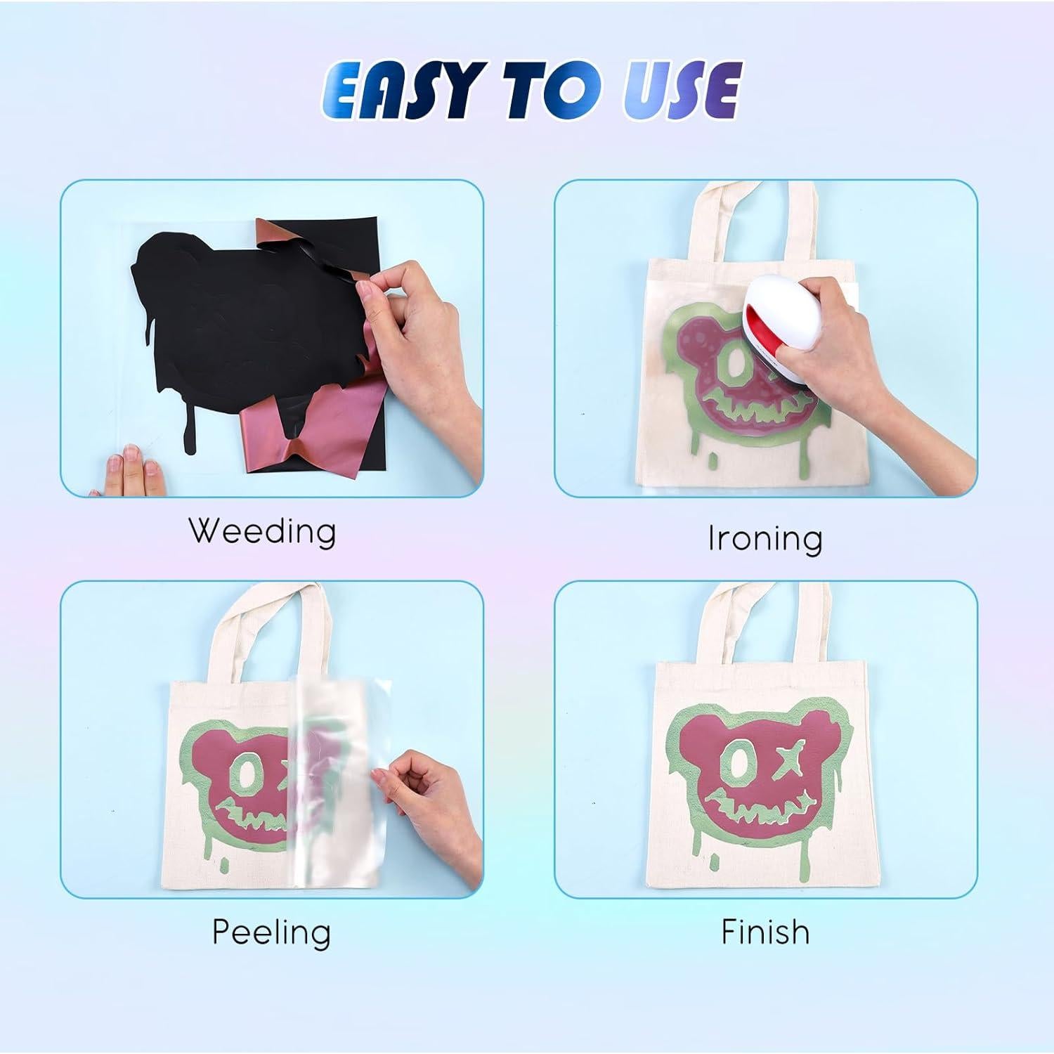 Vinilo de Transferencia de Calor Tintnut Camaleón 30.48x25.4cm 9 Colores