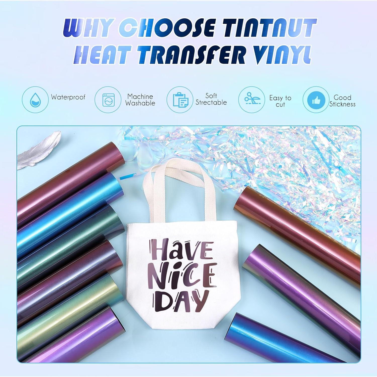 Vinilo de Transferencia de Calor Tintnut Camaleón 30.48x25.4cm 9 Colores