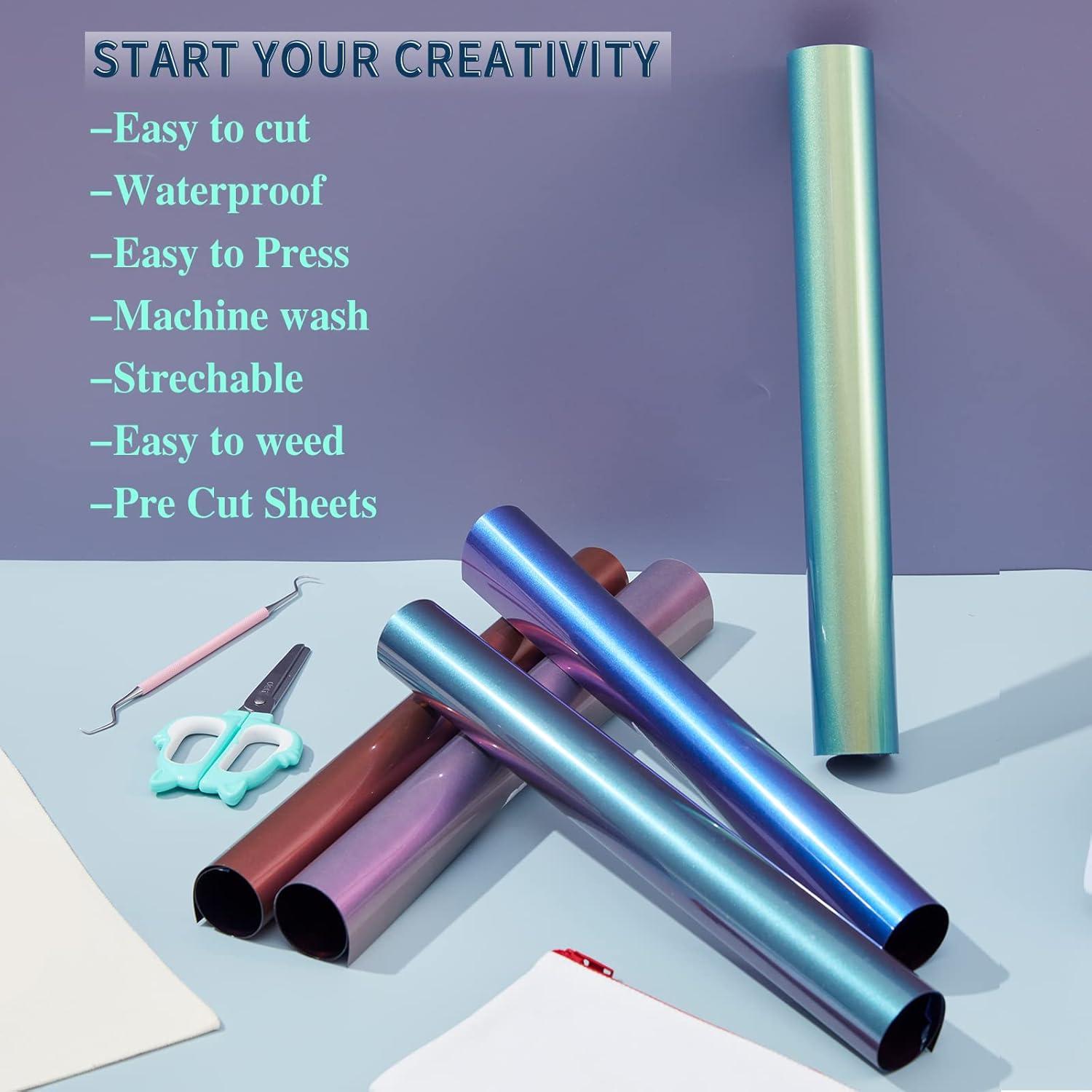 Vinilo de Transferencia de Calor Tintnut Camaleón 30.48x25.4cm 9 Colores