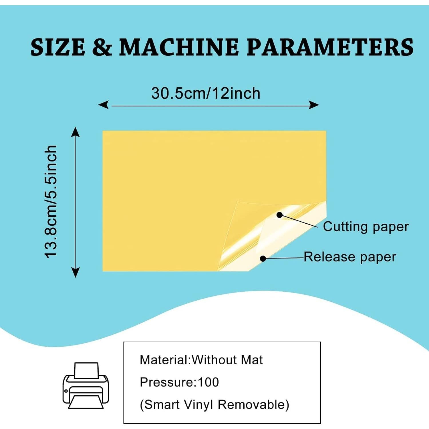 Vinilo Inteligente UCEC Removible 27 Hojas 14x30.5 cm 22 Colores