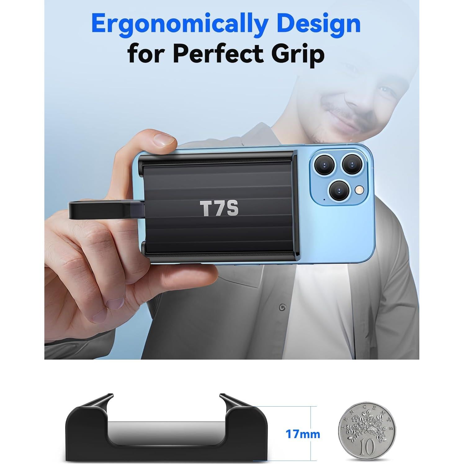 Funda Magnética para SSD Samsung T7 Shield - Negro