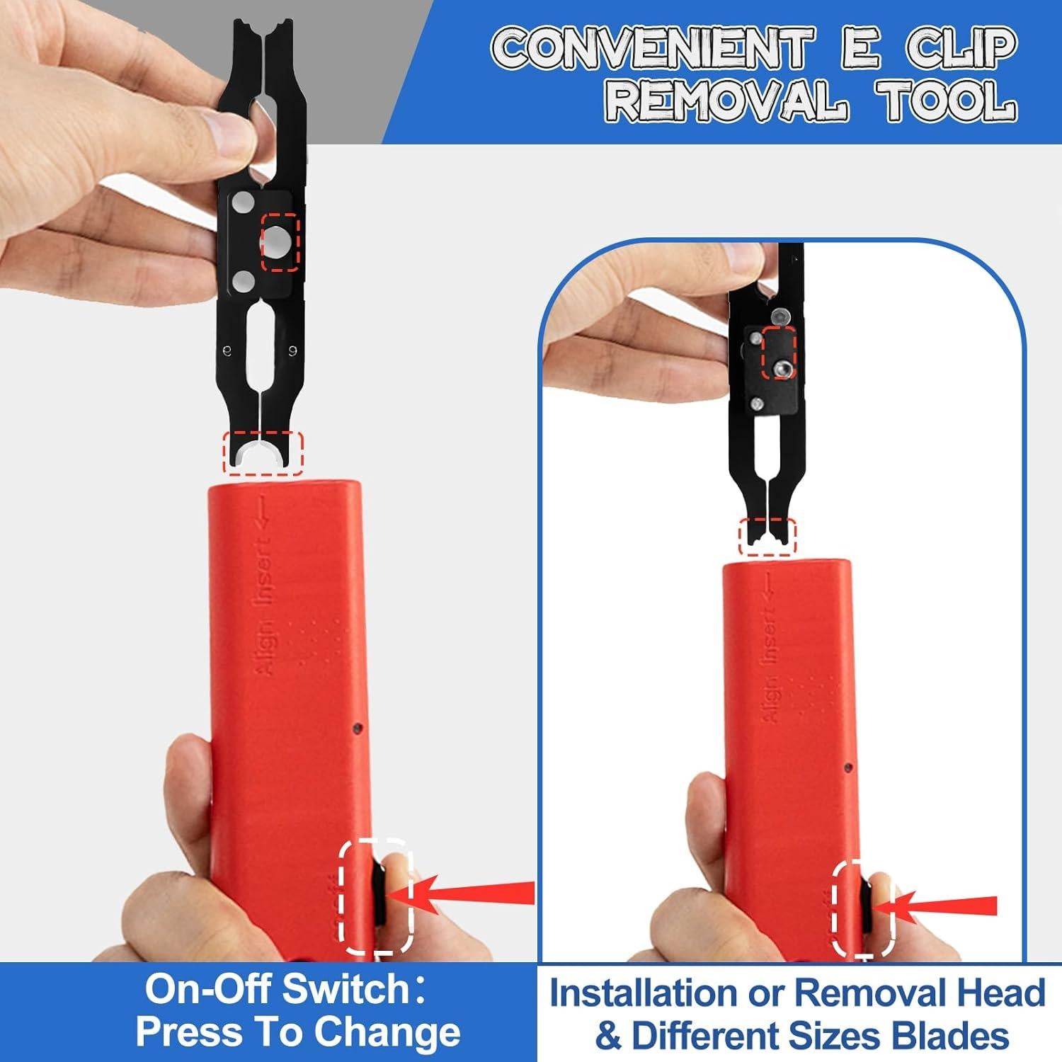 Kit Clips E Sopnom 4 Tamaños 6-9 mm con Herramienta