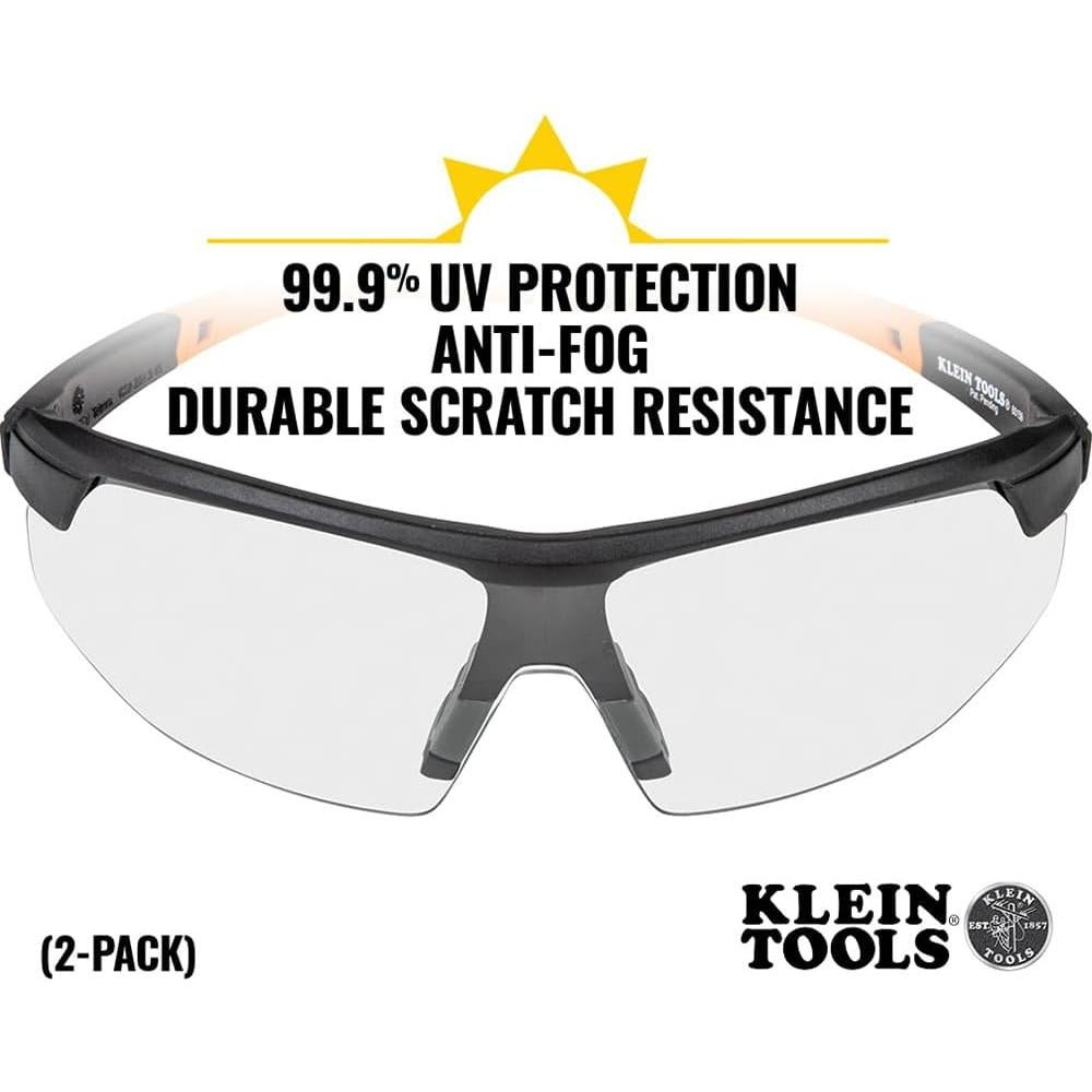 Gafas de Seguridad Klein Tools 60171, Lente Clara, Paquete de 2