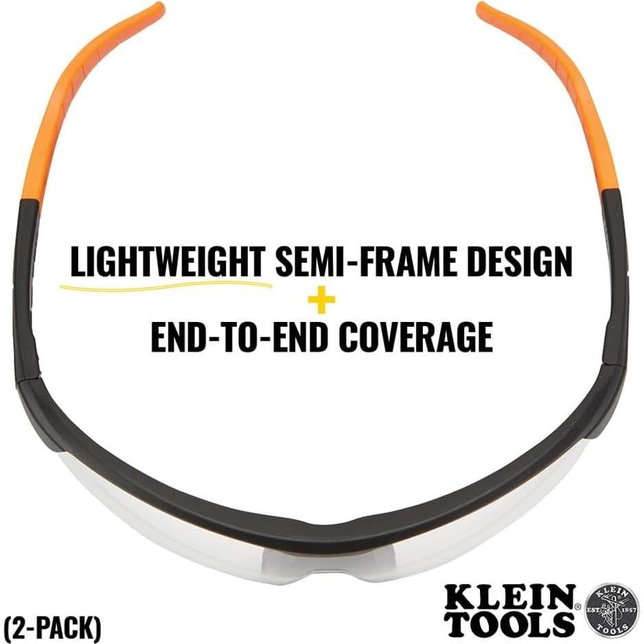 Gafas de Seguridad Klein Tools 60171, Lente Clara, Paquete de 2
