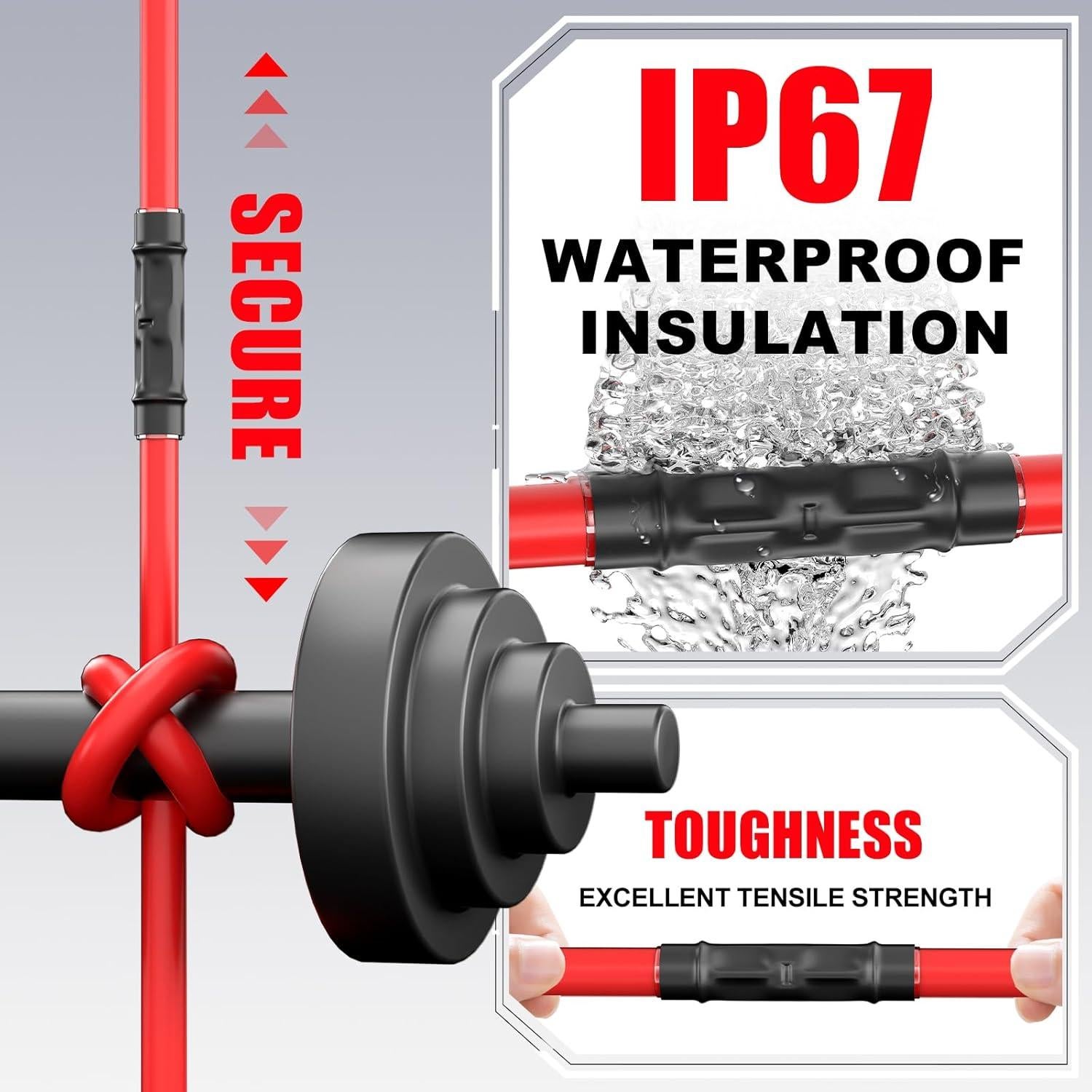 Conectores de Termofusión AIRIC 4 AWG - 6 Pcs Impermeables