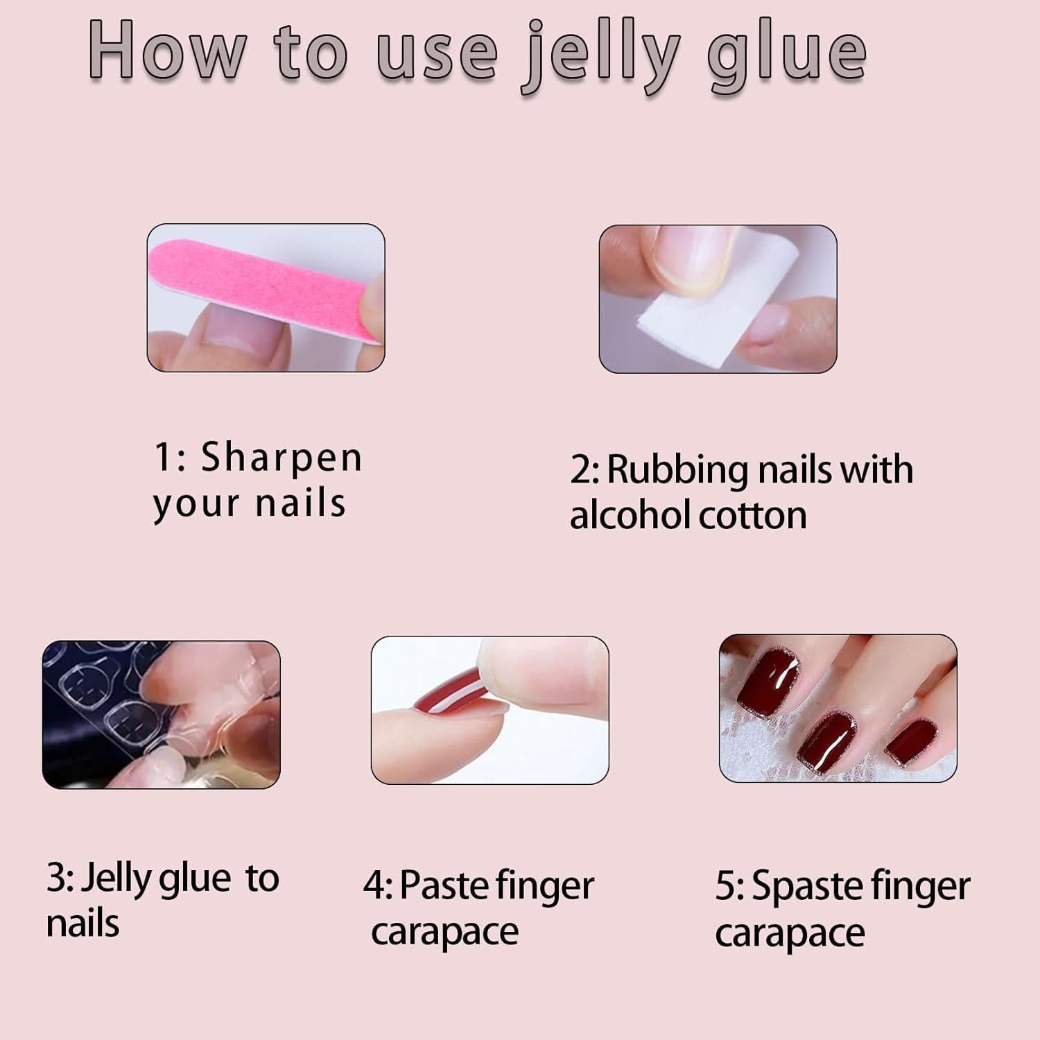 Uñas Postizas Medianas Whiosyrt Navidad 24Pcs Acrílicas