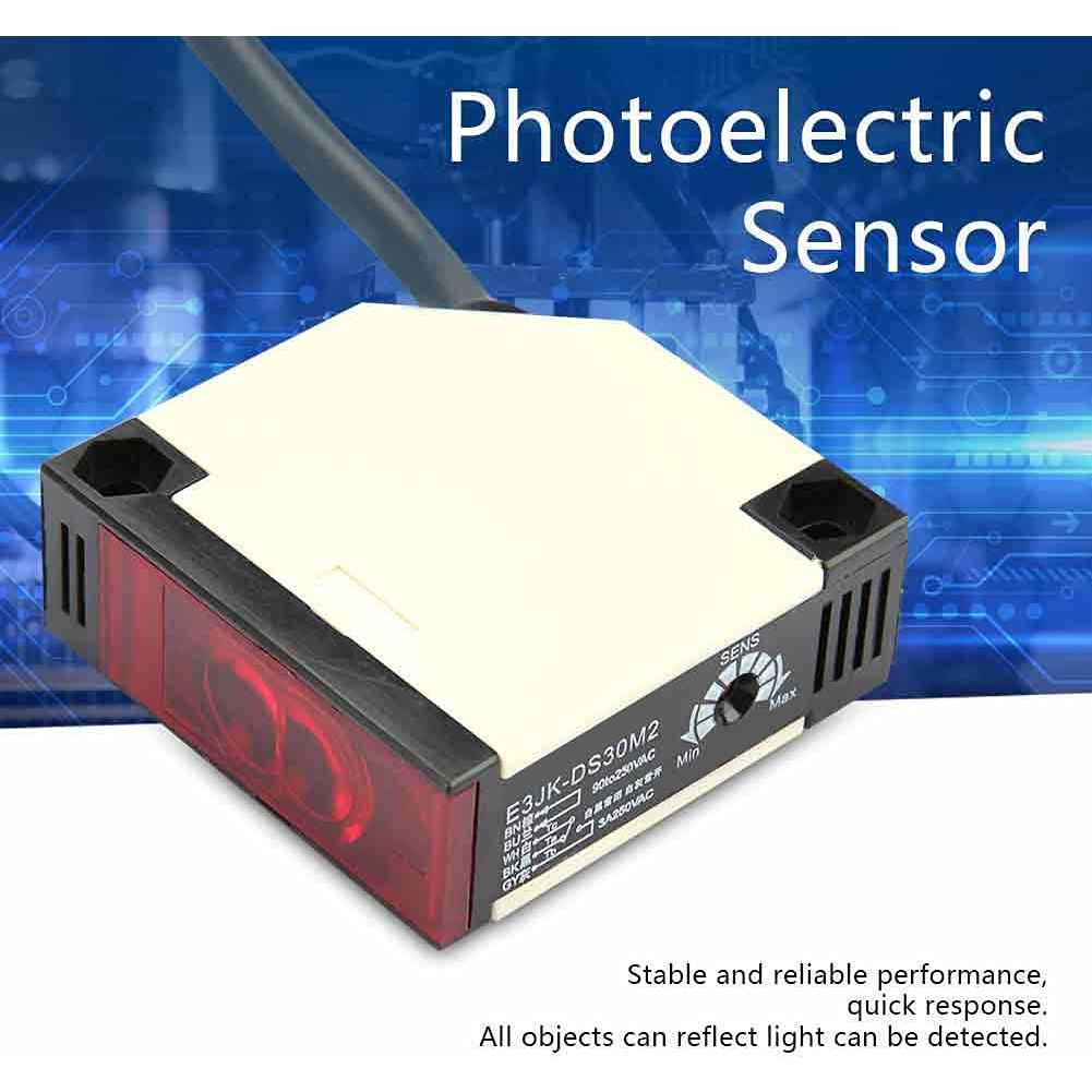 Sensor Fotoeléctrico Ejoyous E3JK-DS30M2 30cm Reflexión Difusa