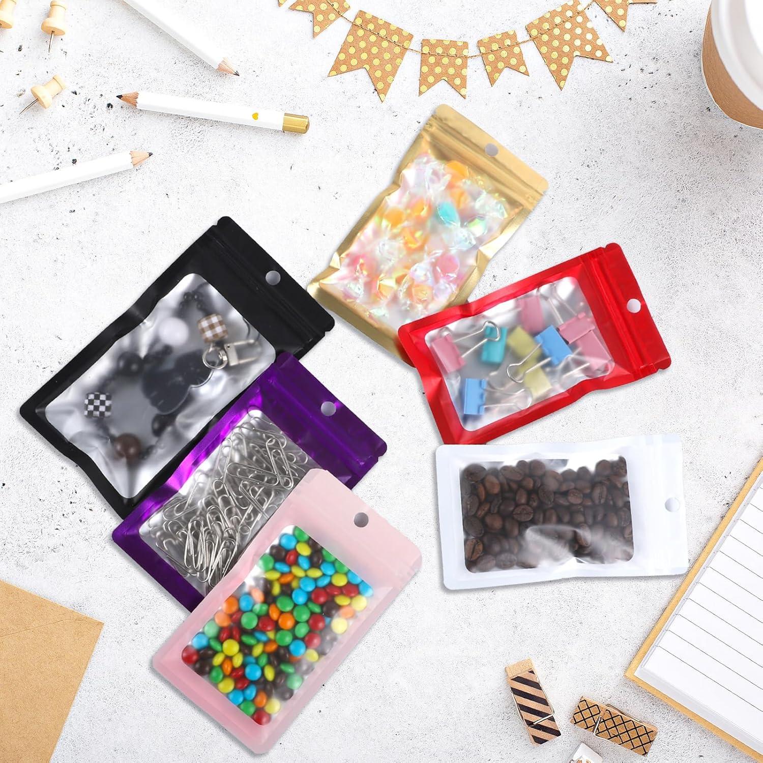 200 Bolsas Mylar Reutilizables MSBS 7.5x12 cm Holográficas