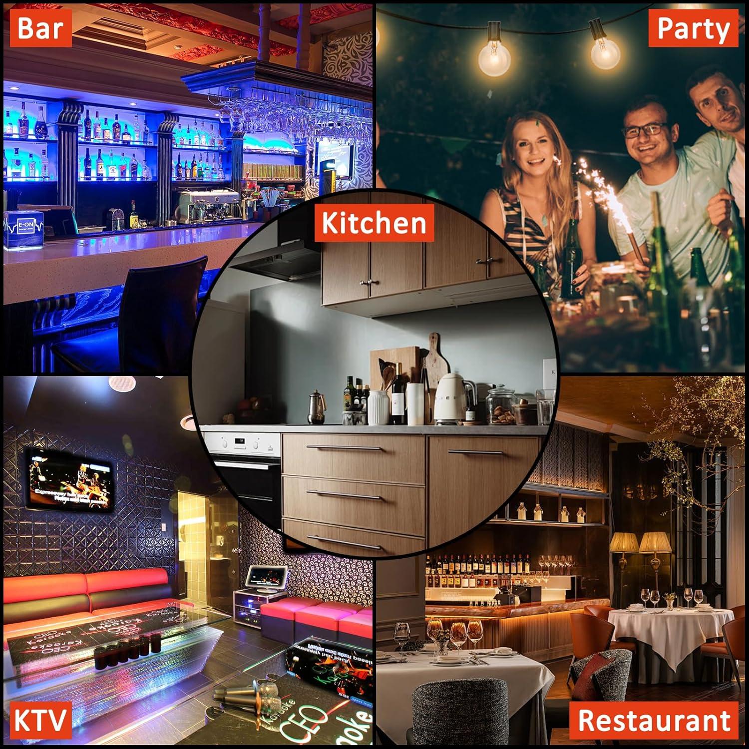 Estante de exhibición de botellas Acekool 2 niveles LED 101.6 cm