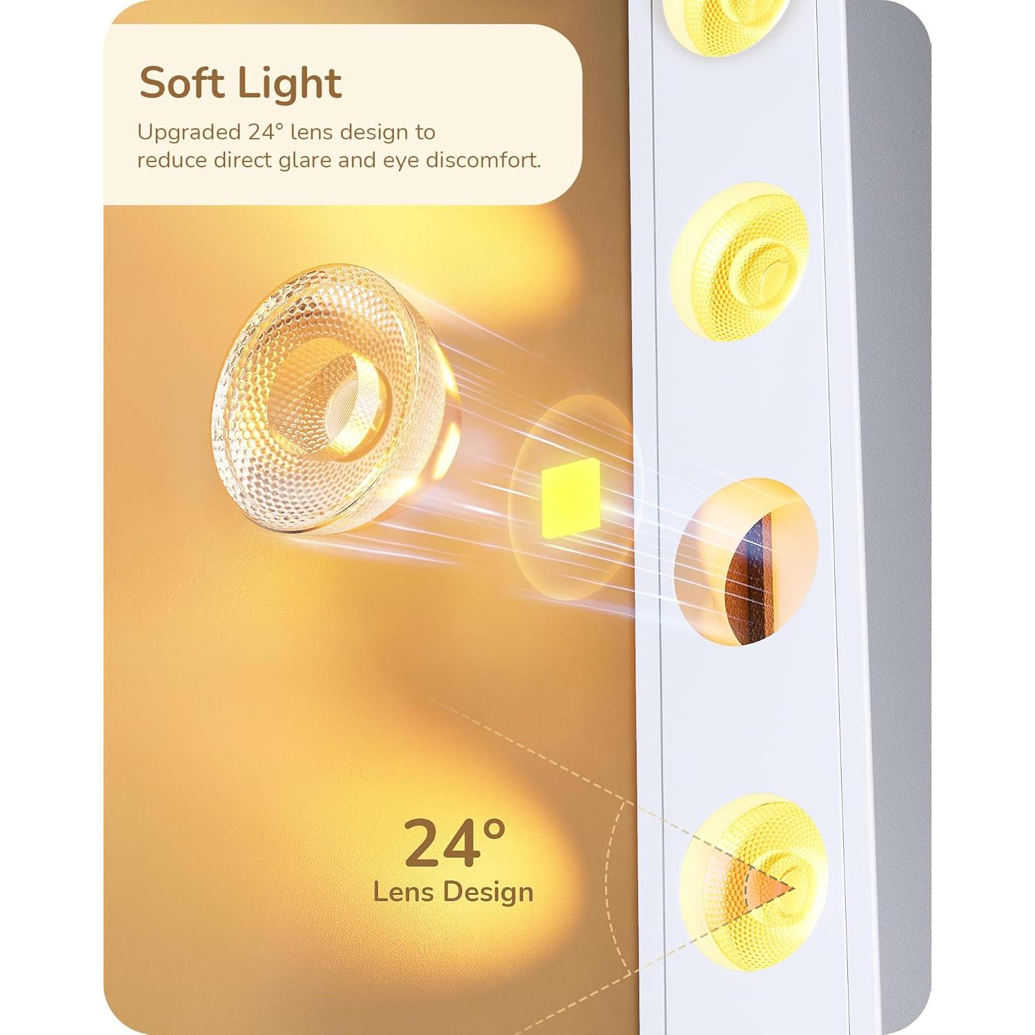 Lámpara de Pie LED EDISHINE HFLCC1A Regulable 12W Blanca