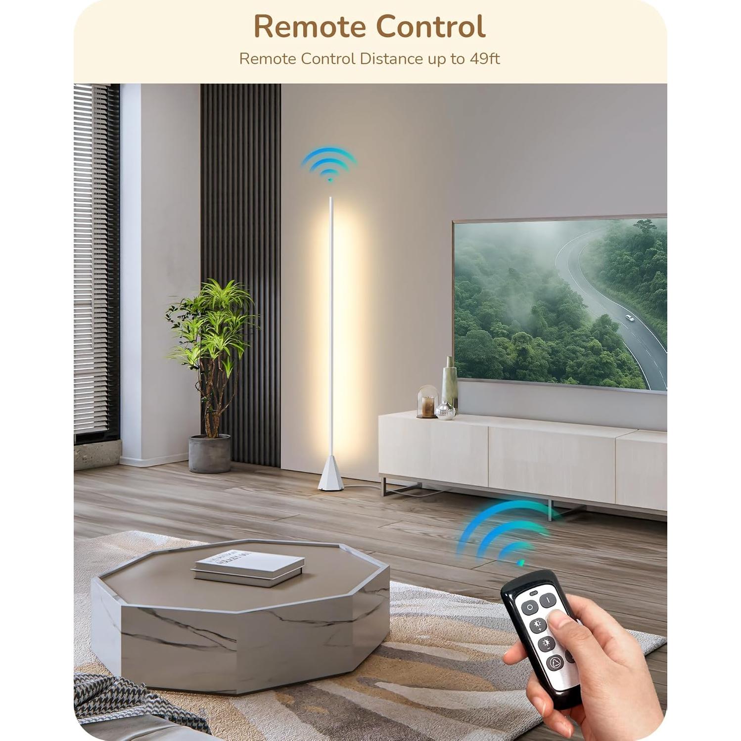 Lámpara de Pie LED EDISHINE HFLCC1A Regulable 12W Blanca