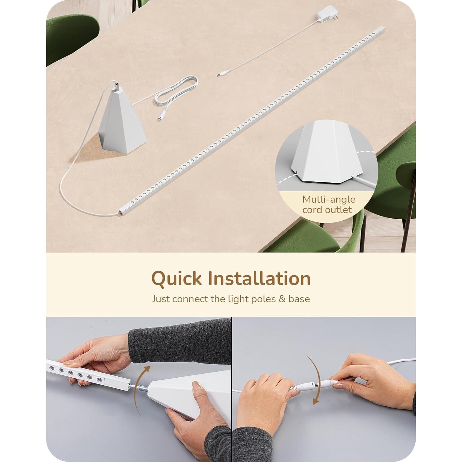 Lámpara de Pie LED EDISHINE HFLCC1A Regulable 12W Blanca