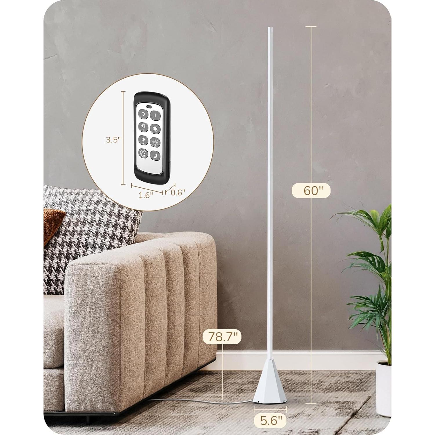 Lámpara de Pie LED EDISHINE HFLCC1A Regulable 12W Blanca