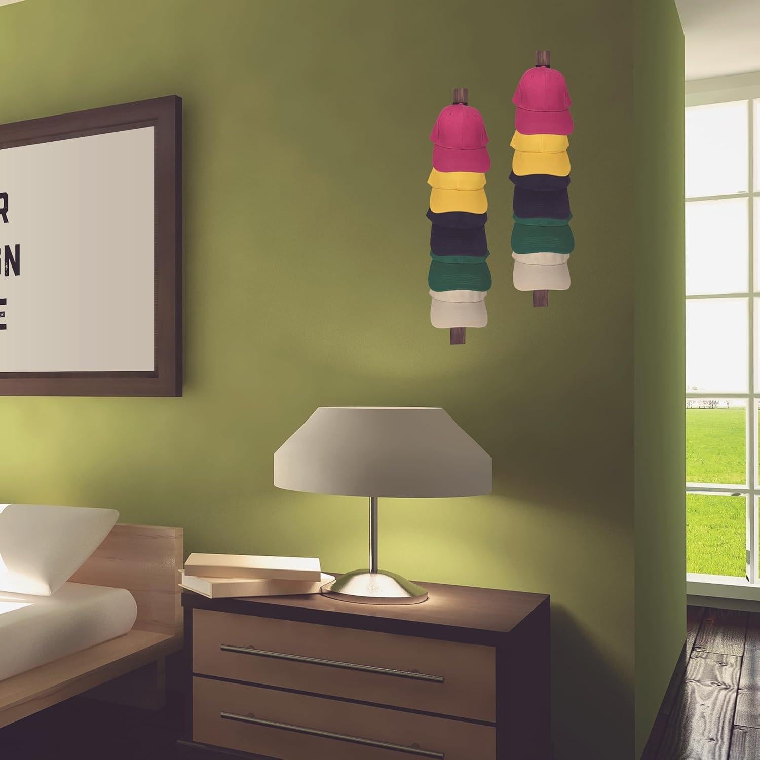 Soporte para Sombreros de Béisbol Vavili 5 Ganchos Madera