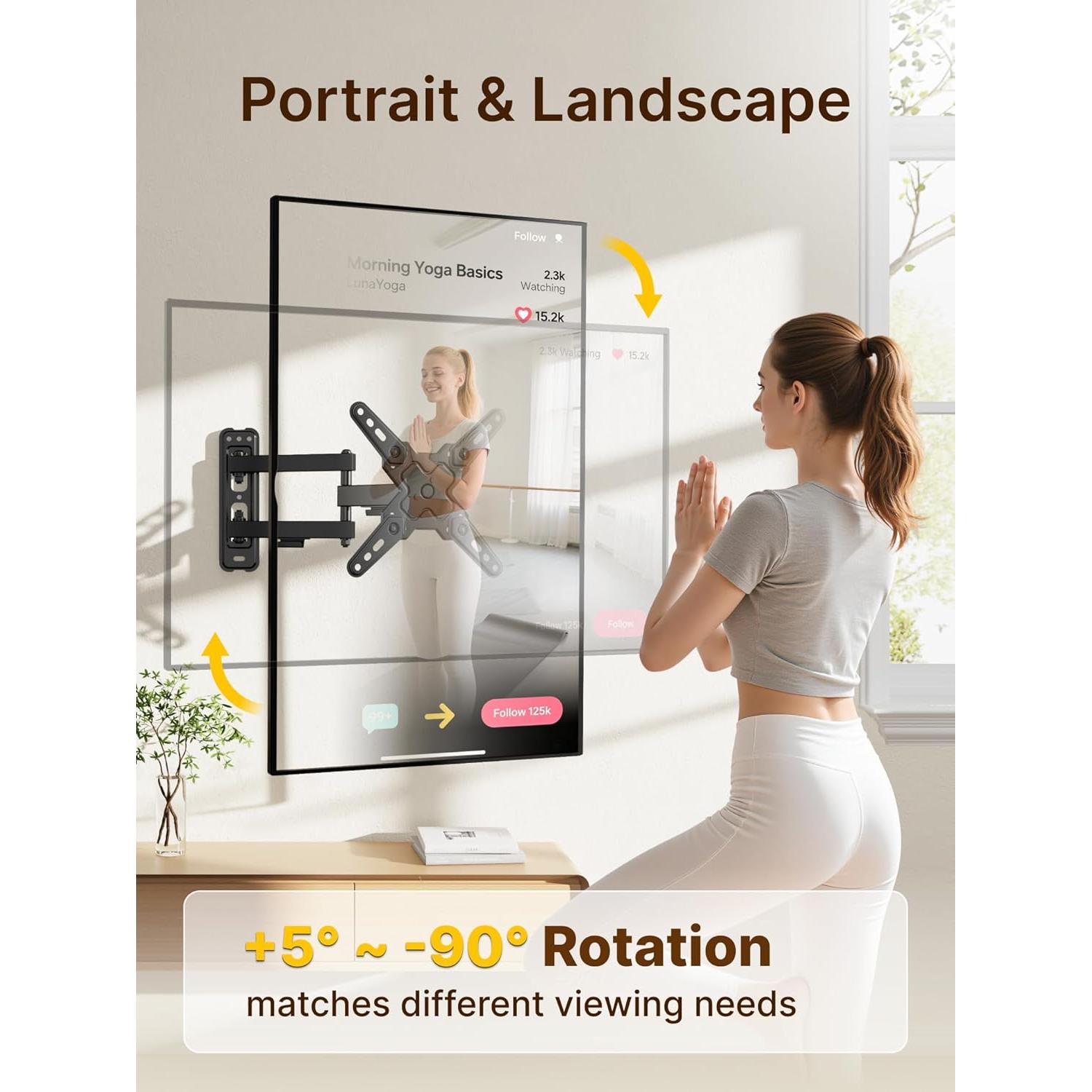 Soporte de Pared para TV monTEK 13-43" Movimiento Completo