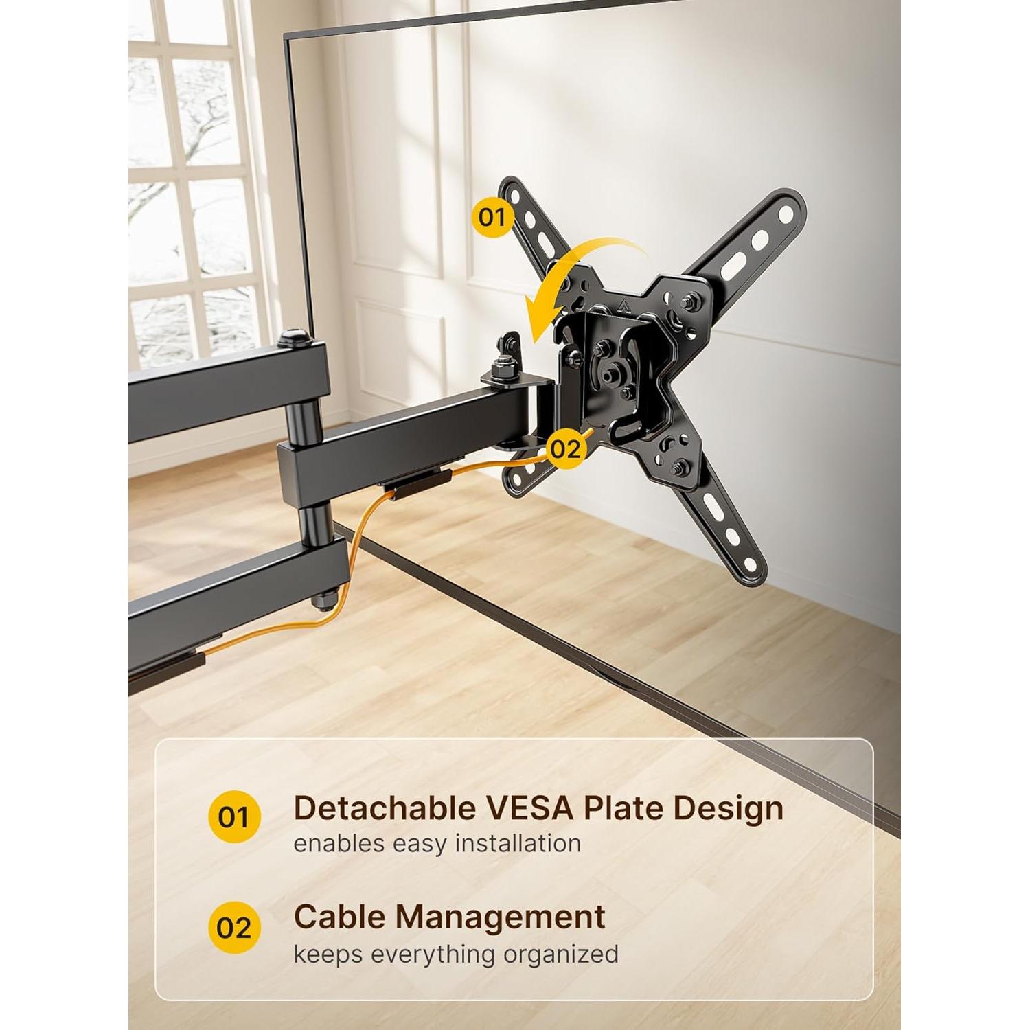 Soporte de Pared para TV monTEK 13-43" Movimiento Completo