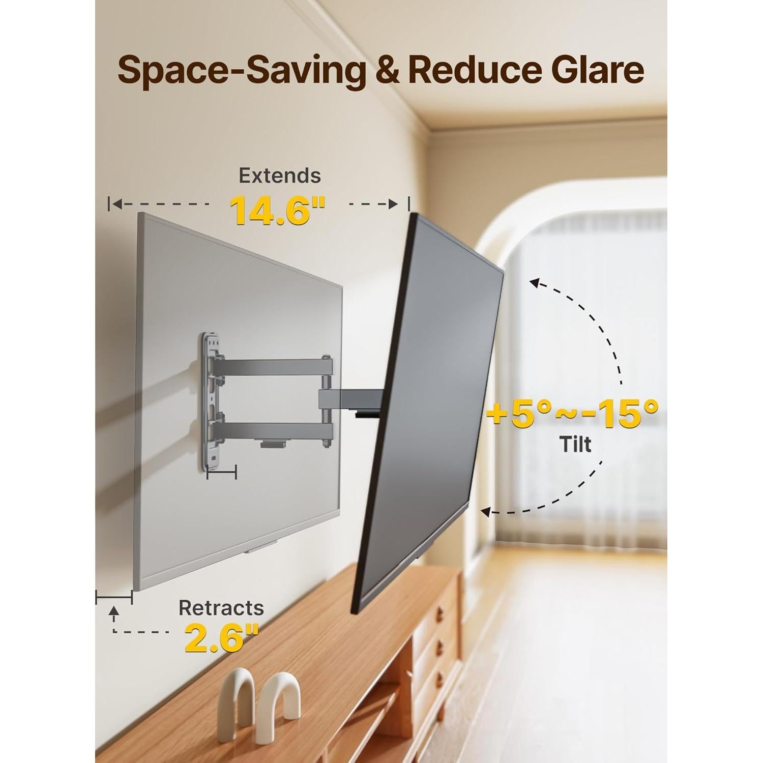 Soporte de Pared para TV monTEK 13-43" Movimiento Completo