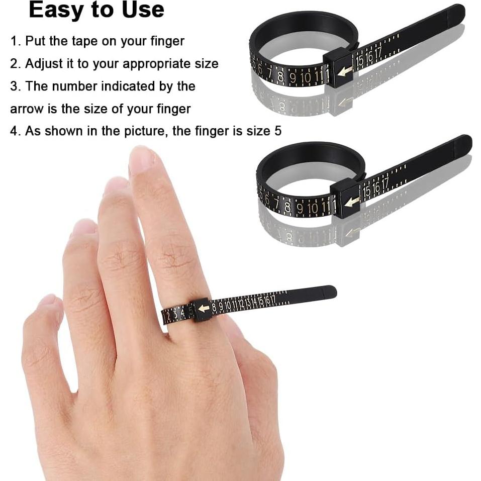 Kit Medidor de Tamaño de Anillo Accmor con Cintas