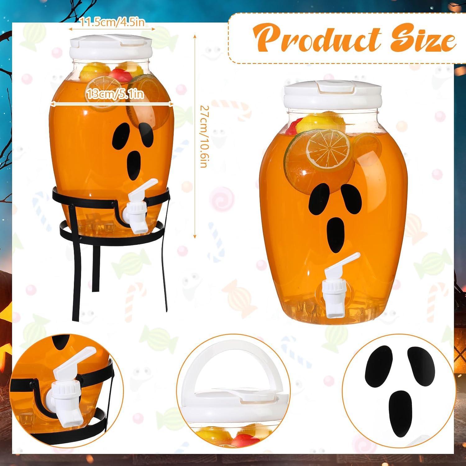 Dispensador de Bebidas Halloween Umigy 3.78L con Soporte Acero