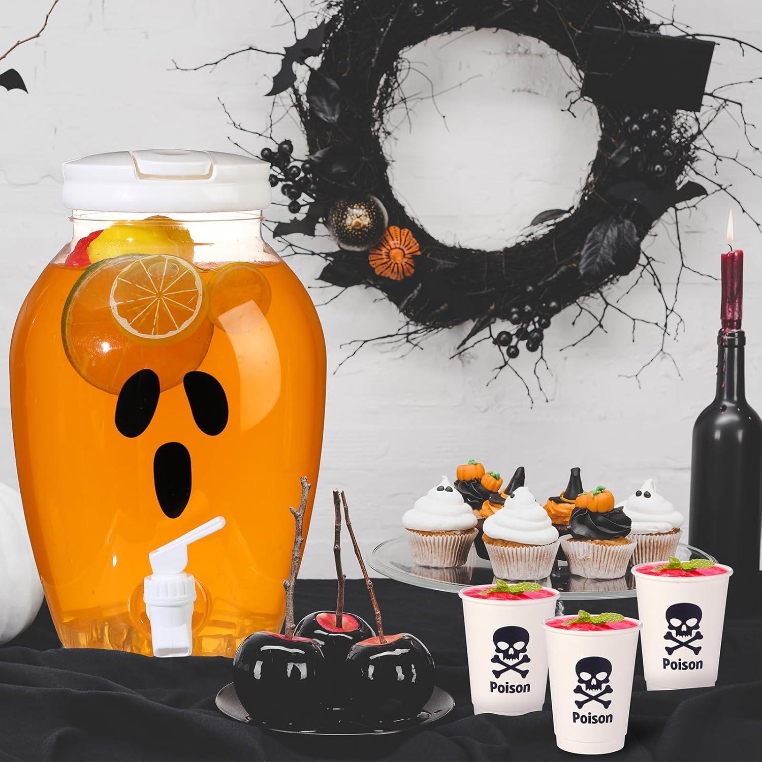 Dispensador de Bebidas Halloween Umigy 3.78L con Soporte Acero