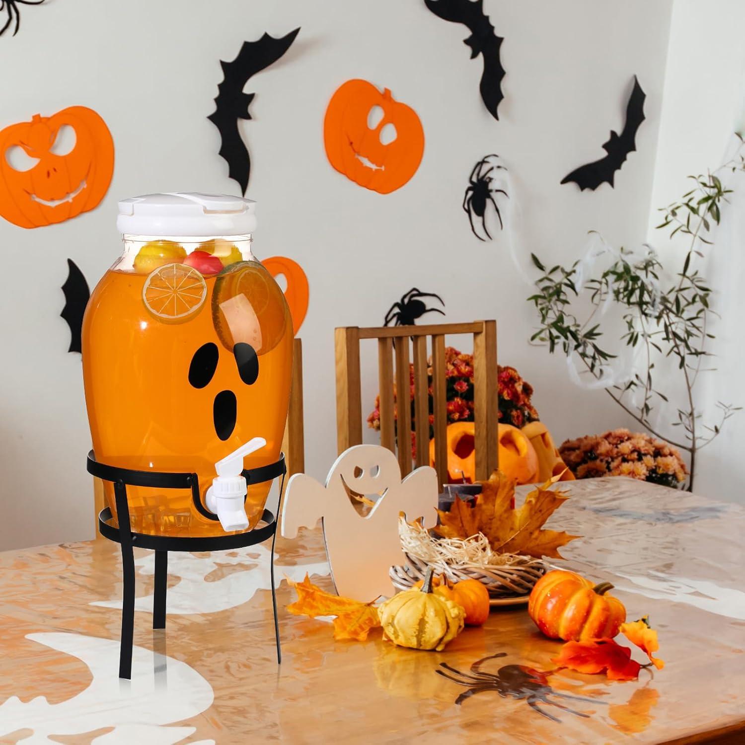 Dispensador de Bebidas Halloween Umigy 3.78L con Soporte Acero