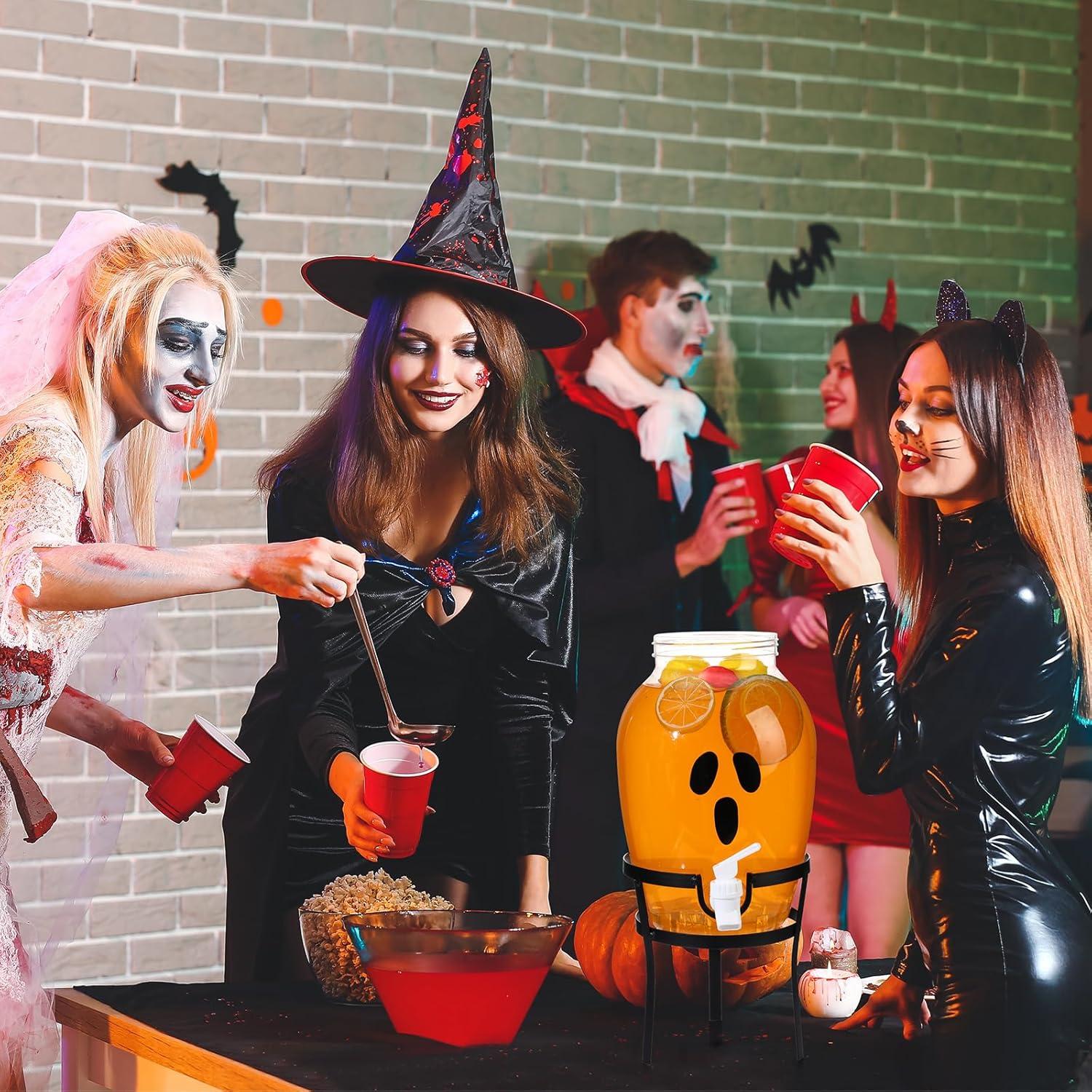 Dispensador de Bebidas Halloween Umigy 3.78L con Soporte Acero