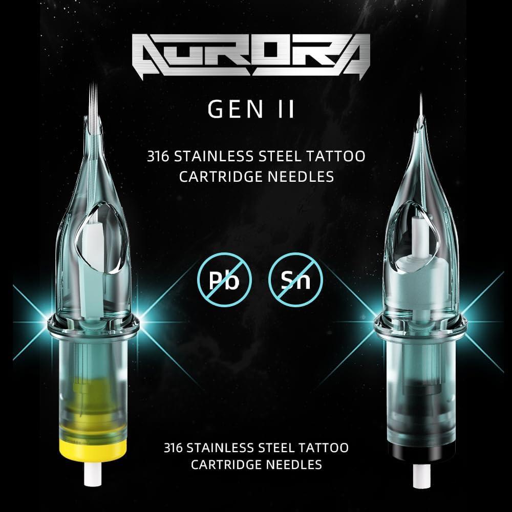 Caja de 20 Agujas de Tatuaje AURORA 1RL - Esterilizadas