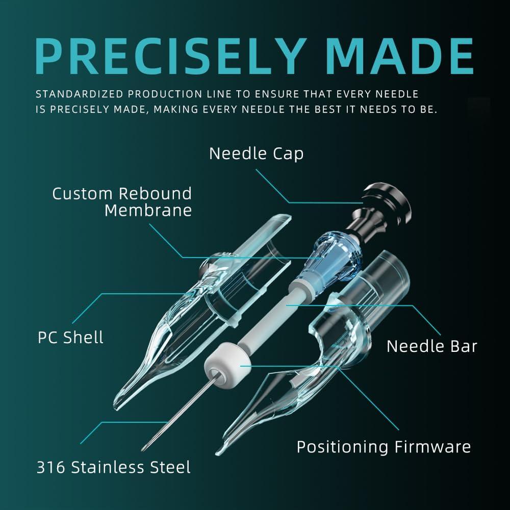 Caja de 20 Agujas de Tatuaje AURORA 1RL - Esterilizadas