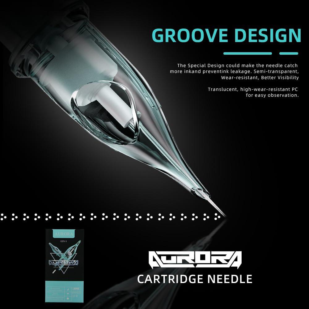 Caja de 20 Agujas de Tatuaje AURORA 1RL - Esterilizadas