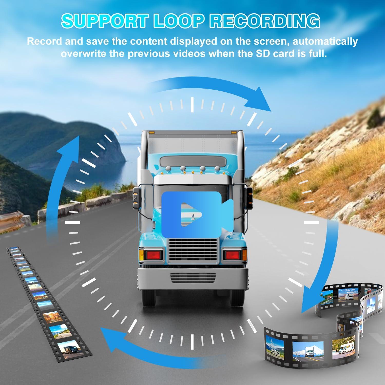 Sistema de Cámara de Respaldo Inalámbrico Fookoo 10" HD