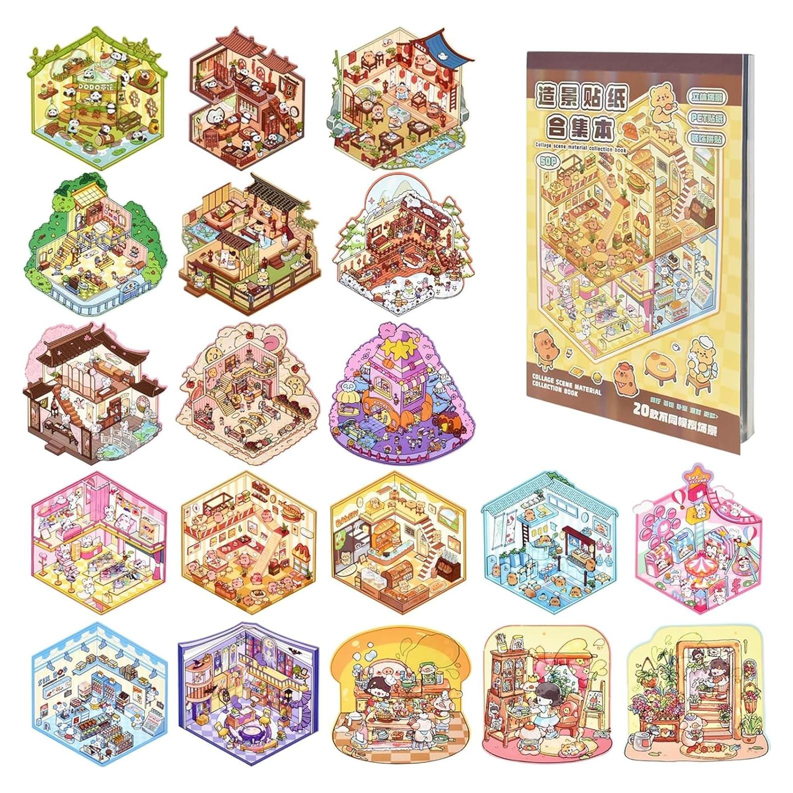 20 Conjuntos de Pegatinas 3D DIY Genérico para Alivio de Estrés