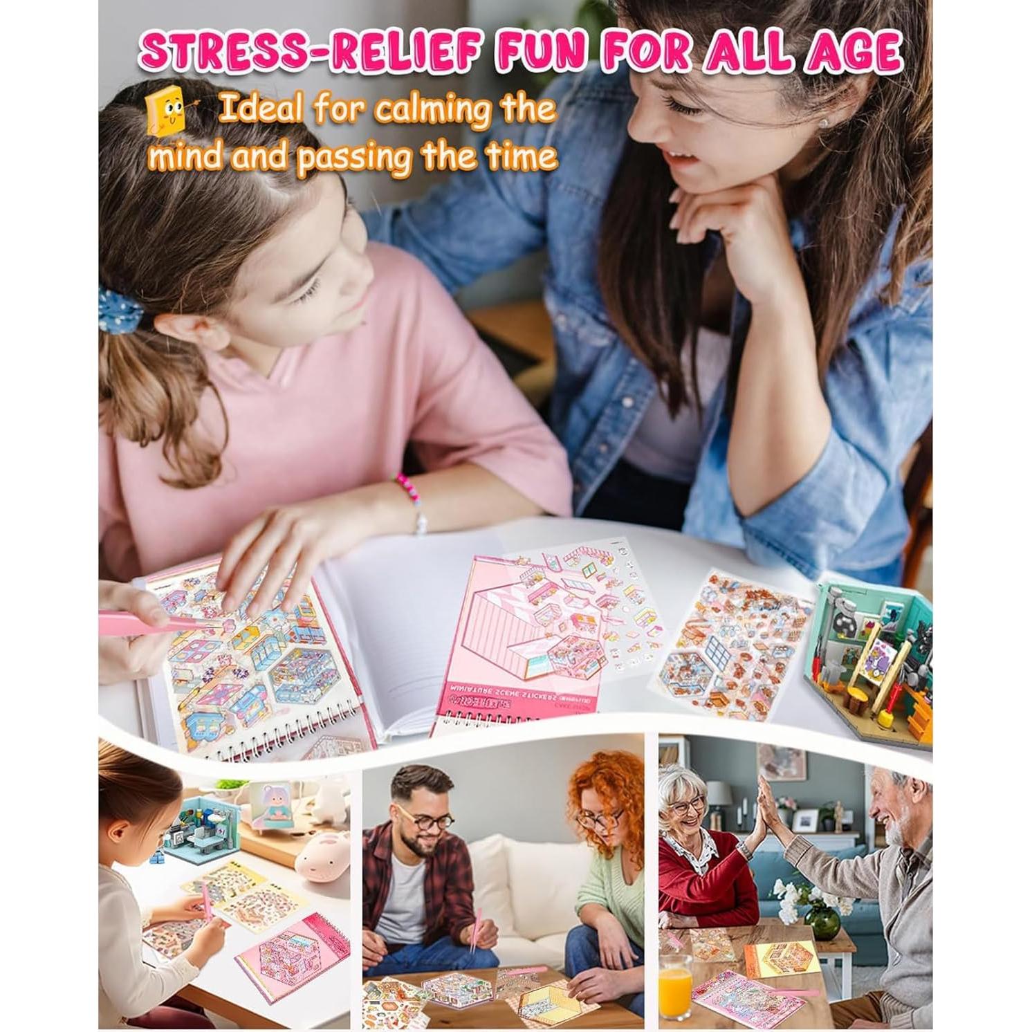 20 Conjuntos de Pegatinas 3D DIY Genérico para Alivio de Estrés