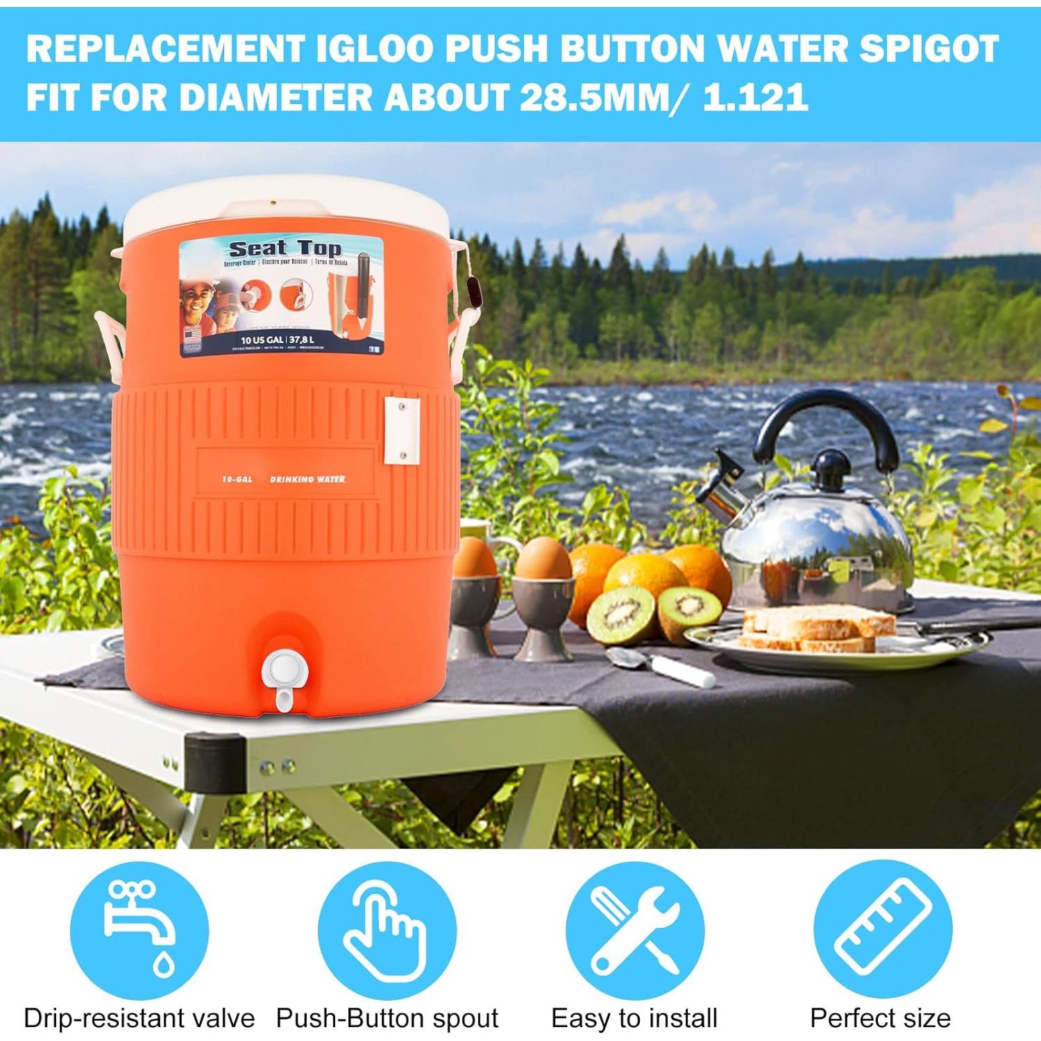 Grifo de Agua Reemplazo BRIFUTR con Botón de Presión Blanco