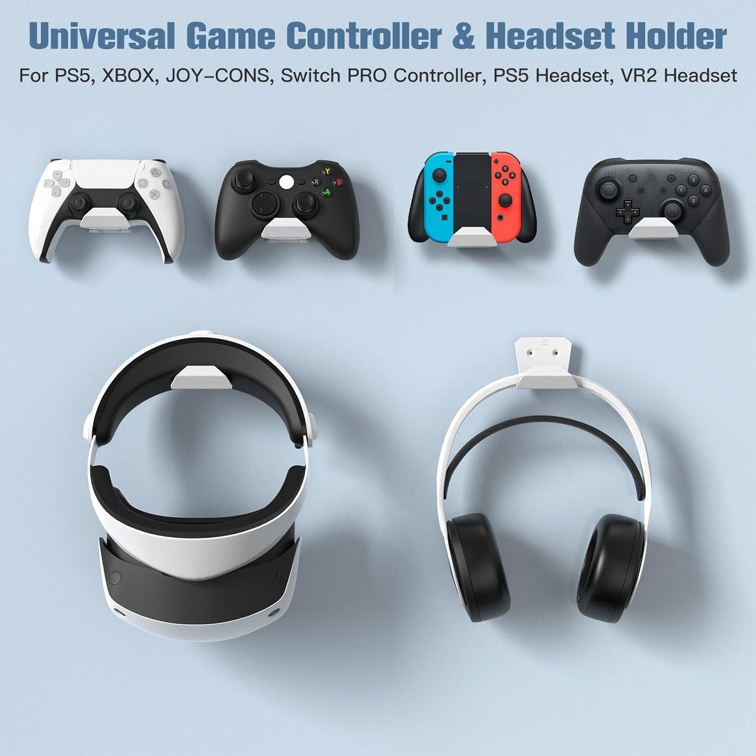 Soporte de Pared KUNSLUCK para 6 Controladores y Auriculares